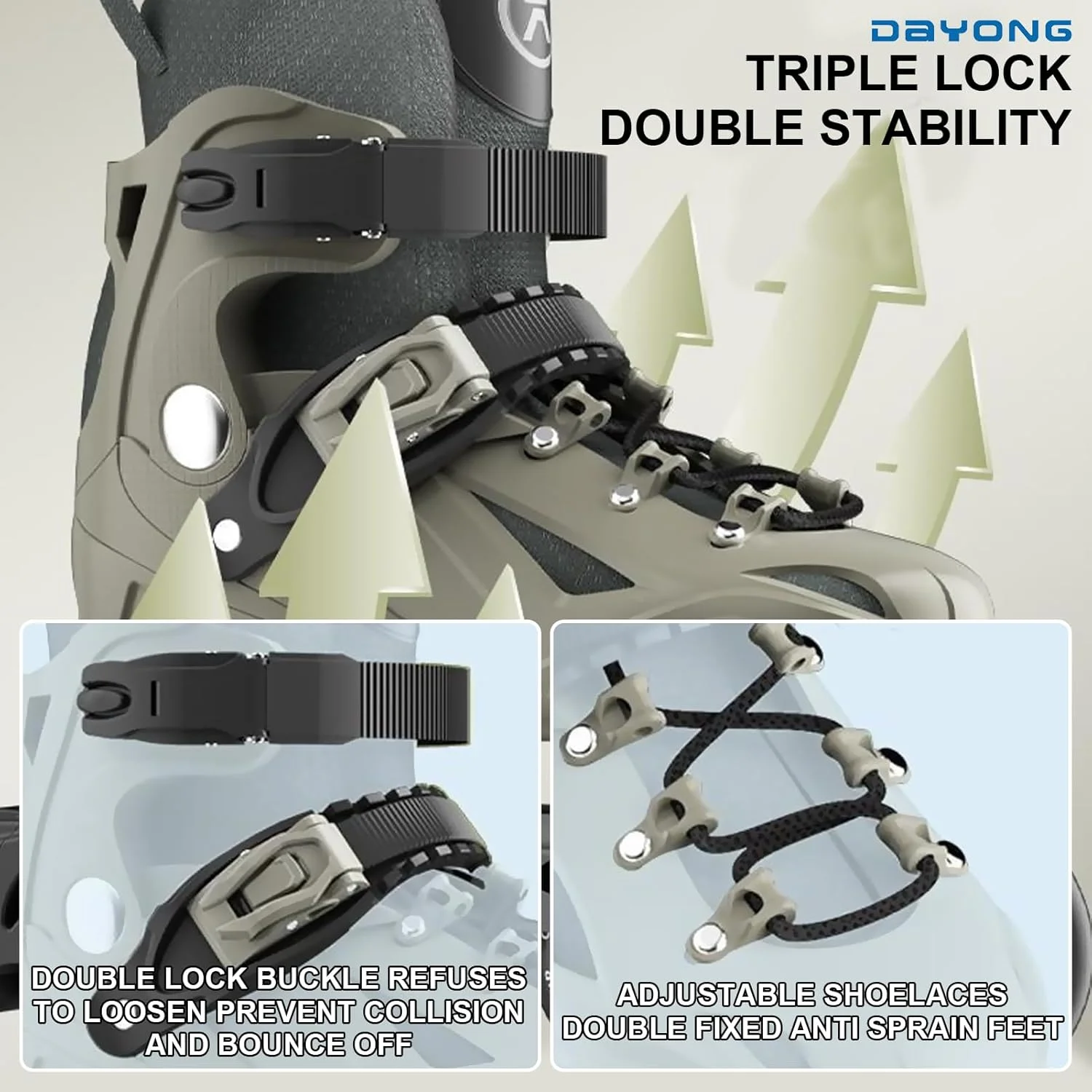 اسکیت غلتکی بچه گانه DAYONG، کفش های اسکیت اینلاین قابل تنظیم با 8 چرخ چراغ دار و سگک تنظیم دوبل، اسکیت های غلتکی تنفسی دو حالته برای مبتدیان، کودکان، بزرگسالان. اسکیت غلتکی بچه گانه DAYONG، کفش های اسکیت اینلاین قابل تنظیم با 8 چرخ چراغ دار و سگک تنظیم دوبل، اسکیت های غلتکی تنفسی دو حالته برای مبتدیان، کودکان، بزرگسالان.