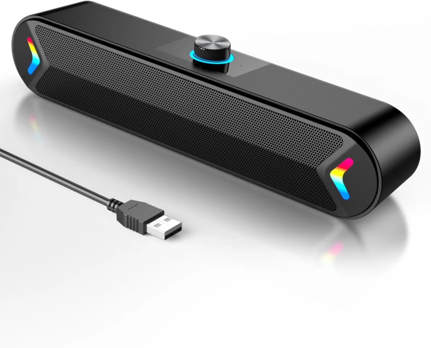 اسپیکر کامپیوتر USB LENRUE برای کامپیوتر رومیزی، اسپیکر 10 واتی برای کامپیوتر رومیزی/لپ تاپ/تبلت/مانیتور، ساندبار USB تک سیم، اتصال آسان، بدون تاخیر صدا (بدون پورت AUX 3.5 میلی متری) اسپیکر کامپیوتر USB LENRUE برای کامپیوتر رومیزی، اسپیکر 10 واتی برای کامپیوتر رومیزی/لپ تاپ/تبلت/مانیتور، ساندبار USB تک سیم، اتصال آسان، بدون تاخیر صدا (بدون پورت AUX 3.5 میلی متری)