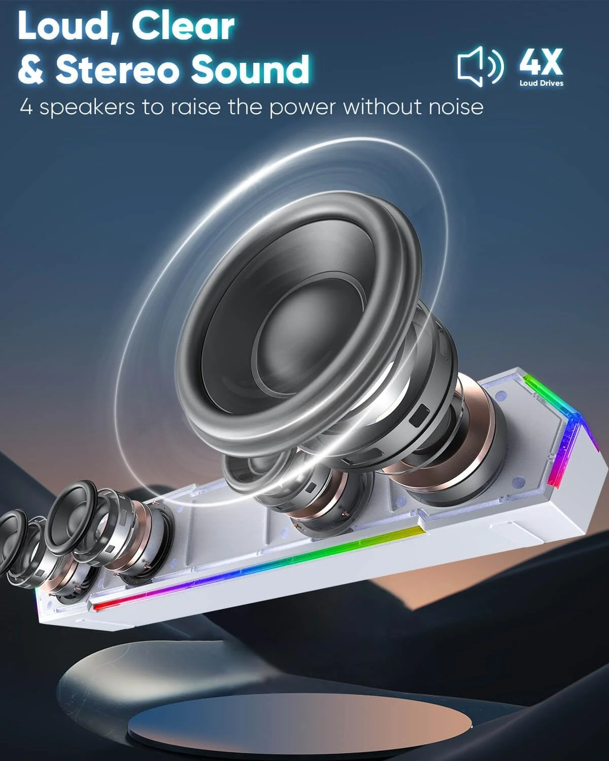 اسپیکرهای کامپیوتر LENRUE G11 با چراغ های لمسی برای کامپیوتر با صدای واضح و فراگیر، منبع تغذیه USB C/USB برای کامپیوتر، کامپیوتر، لپ تاپ، مانیتور سفید اسپیکرهای کامپیوتر LENRUE G11 با چراغ های لمسی برای کامپیوتر با صدای واضح و فراگیر، منبع تغذیه USB C/USB برای کامپیوتر، کامپیوتر، لپ تاپ، مانیتور سفید