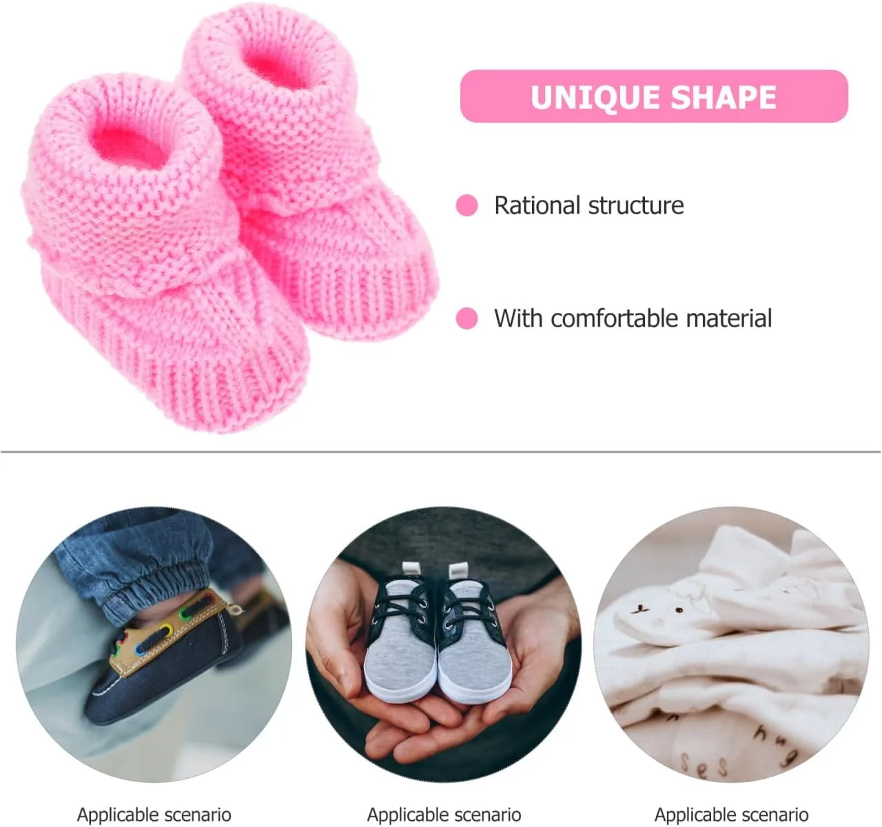 EXCEART پاپوش بافتنی نوزاد، کفش نوزادی بافتنی دست ساز، طول 10.8 سانتی متر، جنس پشمی نرم، طراحی دوست داشتنی، گرم و راحت برای زمستان، پاپوش قلاب بافی دخترانه نوزادی EXCEART پاپوش بافتنی نوزاد، کفش نوزادی بافتنی دست ساز، طول 10.8 سانتی متر، جنس پشمی نرم، طراحی دوست داشتنی، گرم و راحت برای زمستان، پاپوش قلاب بافی دخترانه نوزادی