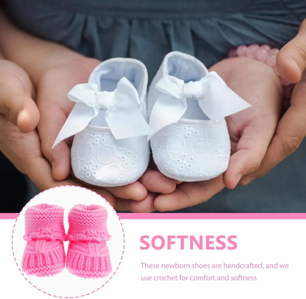 EXCEART پاپوش بافتنی نوزاد، کفش نوزادی بافتنی دست ساز، طول 10.8 سانتی متر، جنس پشمی نرم، طراحی دوست داشتنی، گرم و راحت برای زمستان، پاپوش قلاب بافی دخترانه نوزادی EXCEART پاپوش بافتنی نوزاد، کفش نوزادی بافتنی دست ساز، طول 10.8 سانتی متر، جنس پشمی نرم، طراحی دوست داشتنی، گرم و راحت برای زمستان، پاپوش قلاب بافی دخترانه نوزادی