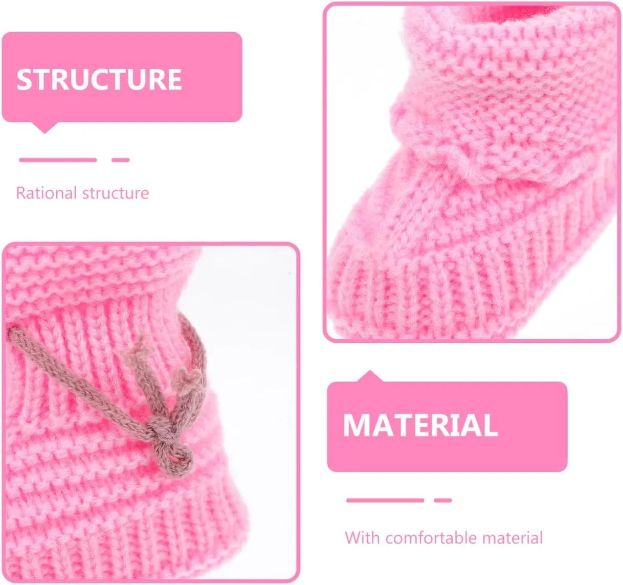 EXCEART پاپوش بافتنی نوزاد، کفش نوزادی بافتنی دست ساز، طول 10.8 سانتی متر، جنس پشمی نرم، طراحی دوست داشتنی، گرم و راحت برای زمستان، پاپوش قلاب بافی دخترانه نوزادی EXCEART پاپوش بافتنی نوزاد، کفش نوزادی بافتنی دست ساز، طول 10.8 سانتی متر، جنس پشمی نرم، طراحی دوست داشتنی، گرم و راحت برای زمستان، پاپوش قلاب بافی دخترانه نوزادی