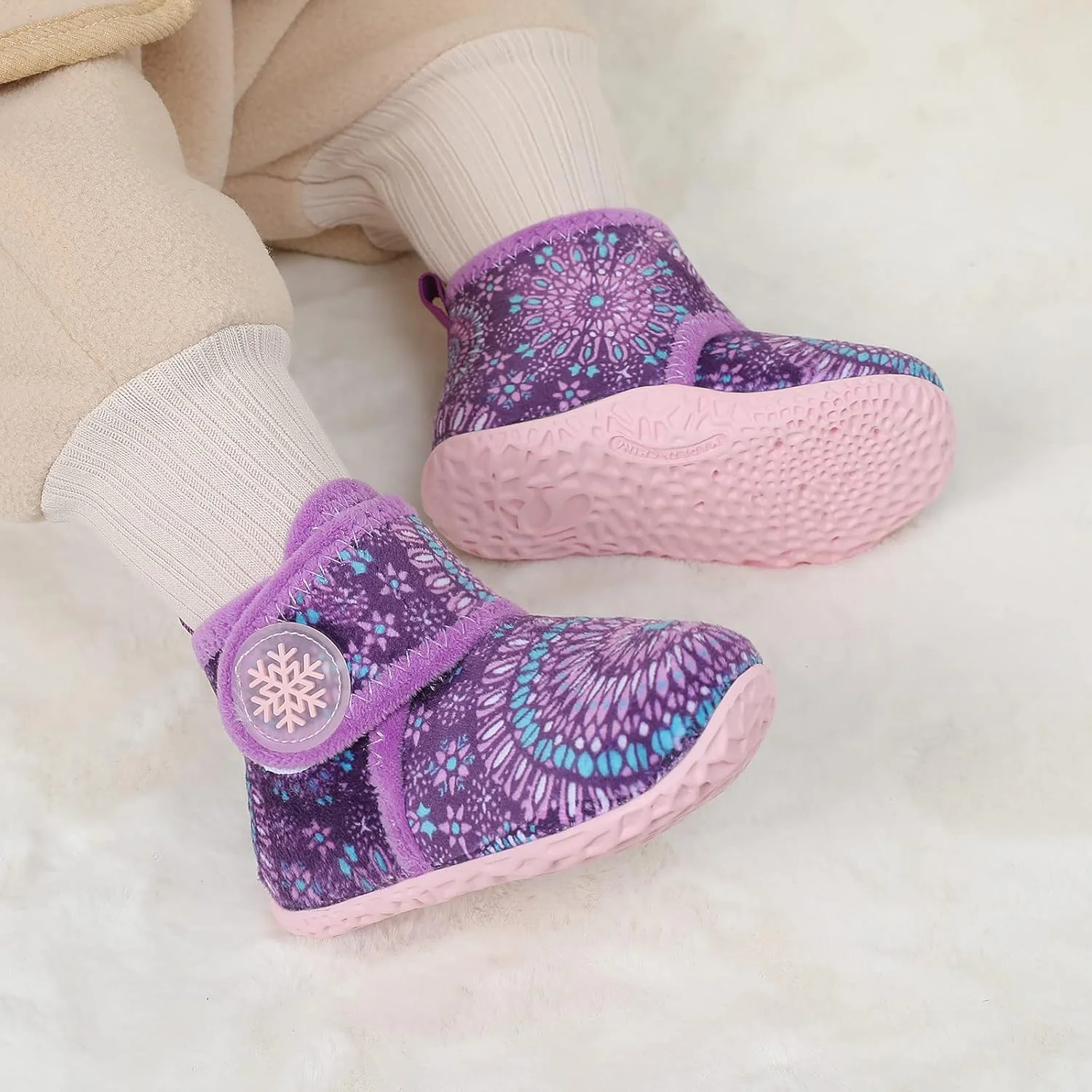 پاپوش نوزادی FEETCITY، جوراب و کفش گرم و نرم مناسب برای دختران و پسران پاپوش نوزادی FEETCITY، جوراب و کفش گرم و نرم مناسب برای دختران و پسران