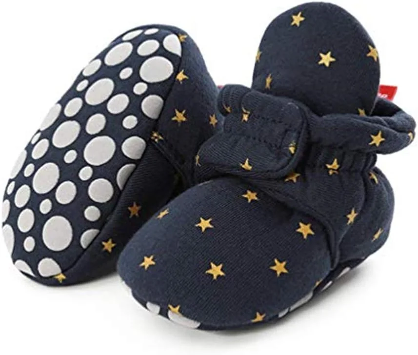 بوت نوزادی یونیسکس EDOTON با زیره نرم و طرح راه راه، جوراب بوت نوزاد، بوت ساق کوتاه قابل تنظیم بوت نوزادی یونیسکس EDOTON با زیره نرم و طرح راه راه، جوراب بوت نوزاد، بوت ساق کوتاه قابل تنظیم