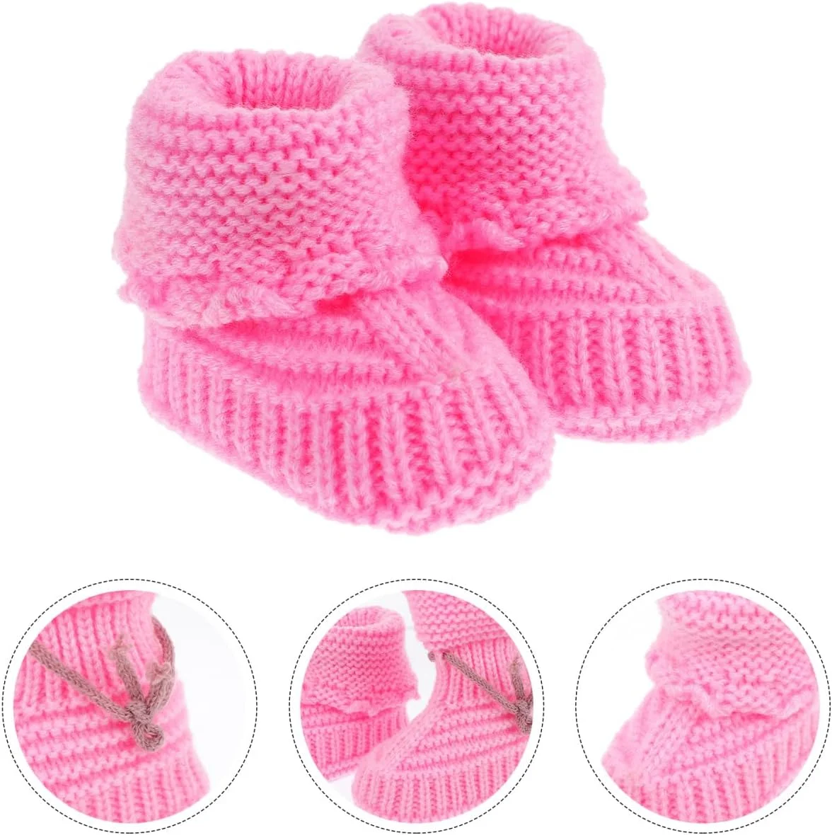 EXCEART پاپوش بافتنی نوزاد، کفش نوزادی بافتنی دست ساز، طول 10.8 سانتی متر، جنس پشمی نرم، طراحی دوست داشتنی، گرم و راحت برای زمستان، پاپوش قلاب بافی دخترانه نوزادی EXCEART پاپوش بافتنی نوزاد، کفش نوزادی بافتنی دست ساز، طول 10.8 سانتی متر، جنس پشمی نرم، طراحی دوست داشتنی، گرم و راحت برای زمستان، پاپوش قلاب بافی دخترانه نوزادی