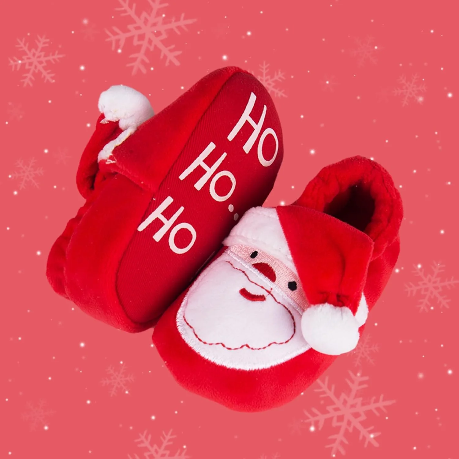 کفش های کریسمس بابا نوئل نوزادی یونیسکس، پاپوش های پشمی نرم و ضد لغزش، کفش های اولین قدم نوزاد، دمپایی گرم زمستانی پسرانه و دخترانه کفش های کریسمس بابا نوئل نوزادی یونیسکس، پاپوش های پشمی نرم و ضد لغزش، کفش های اولین قدم نوزاد، دمپایی گرم زمستانی پسرانه و دخترانه