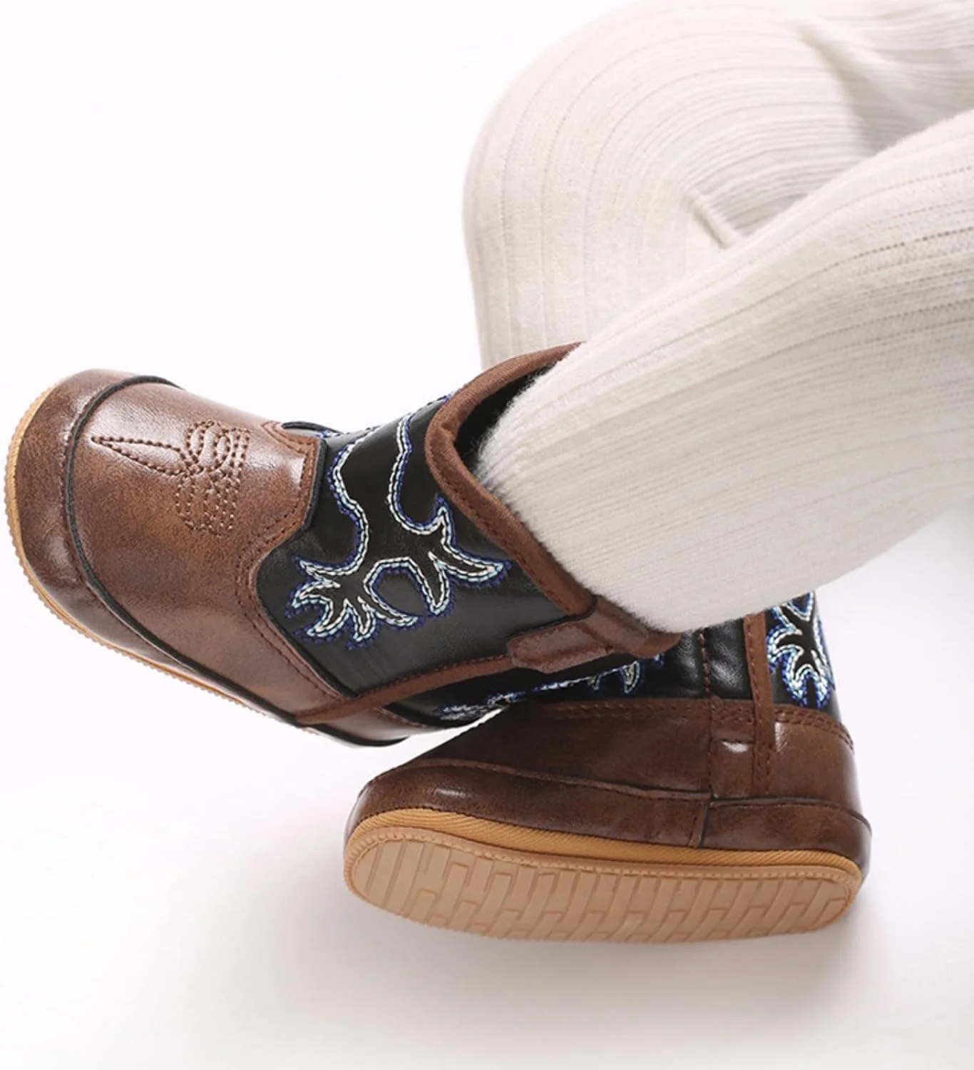 پاپوش و بوت نوزادی شاد ماریو، بوت چرمی PU مناسب پسران و دختران، کفش جین، قهوه ای B، 6-12 ماه پاپوش و بوت نوزادی شاد ماریو، بوت چرمی PU مناسب پسران و دختران، کفش جین، قهوه ای B، 6-12 ماه