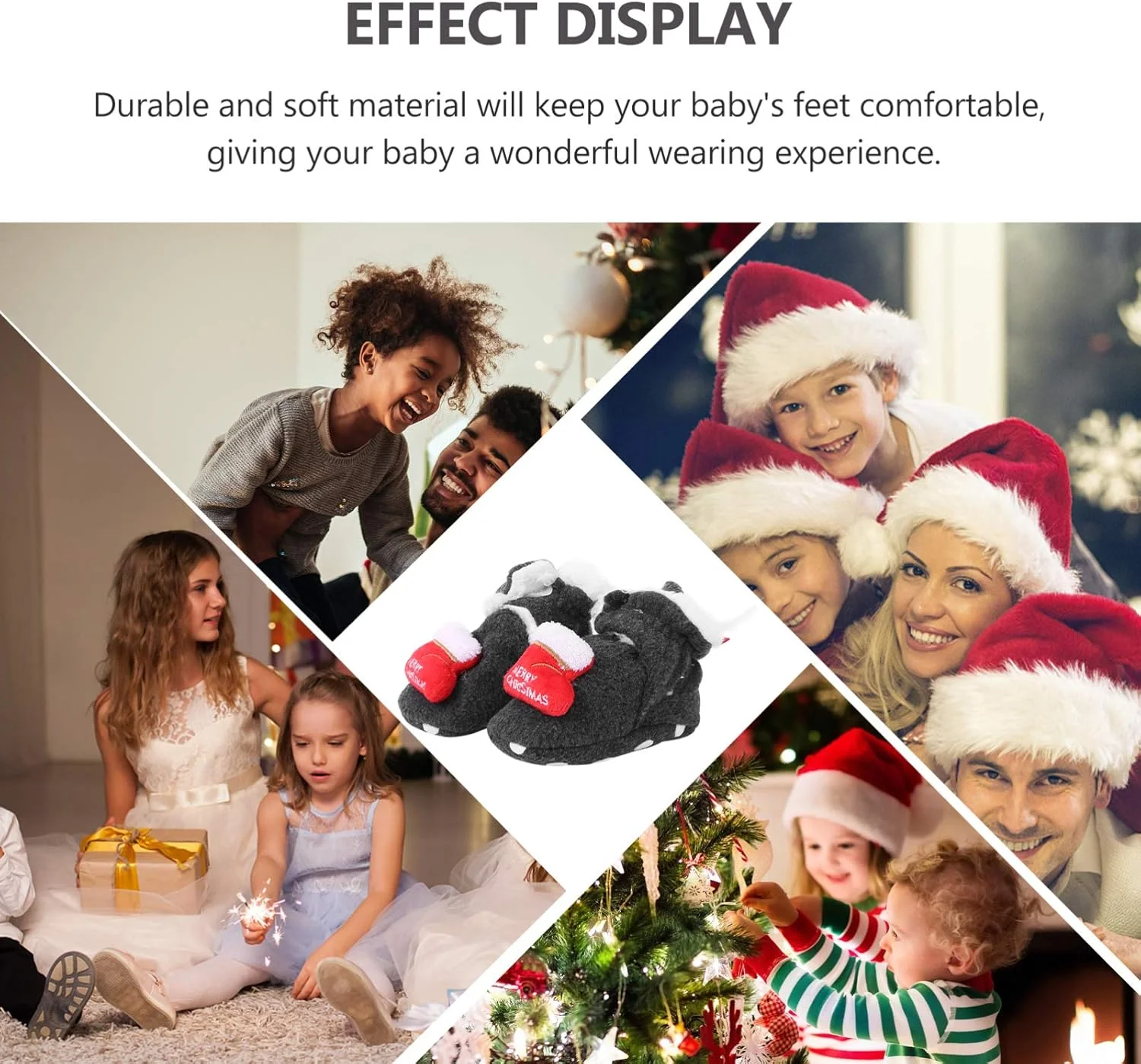 یک جفت پاپوش کریسمس نوزاد، زمستانی، گرم، پنبه ای، کفش کریسمس نوزاد، پاپوش پشمی خزدار، کفش های پیش راه رفتن تخت نوزاد، خاکستری تیره یک جفت پاپوش کریسمس نوزاد، زمستانی، گرم، پنبه ای، کفش کریسمس نوزاد، پاپوش پشمی خزدار، کفش های پیش راه رفتن تخت نوزاد، خاکستری تیره