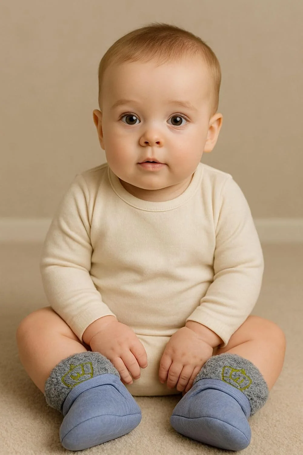 پاپوش نوزادی یونیسکس CAPZNMORE مناسب کودکان 6 تا 12 ماهه، کفش های نرم و راحت با کفی ضد لغزش، مناسب زمستان