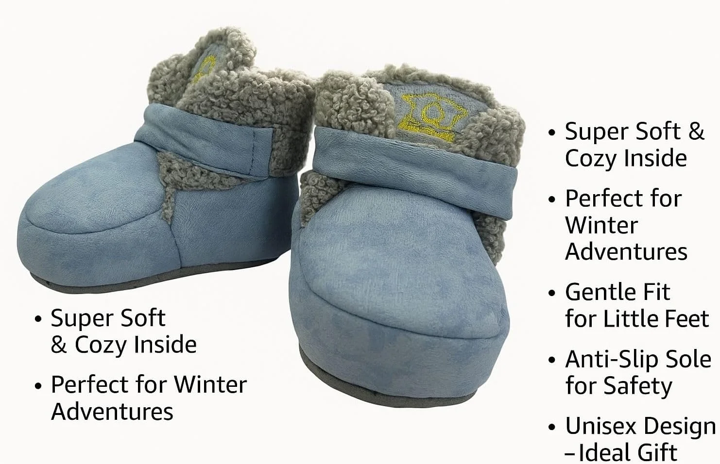 پاپوش نوزادی یونیسکس CAPZNMORE مناسب کودکان 6 تا 12 ماهه، کفش های نرم و راحت با کفی ضد لغزش، مناسب زمستان