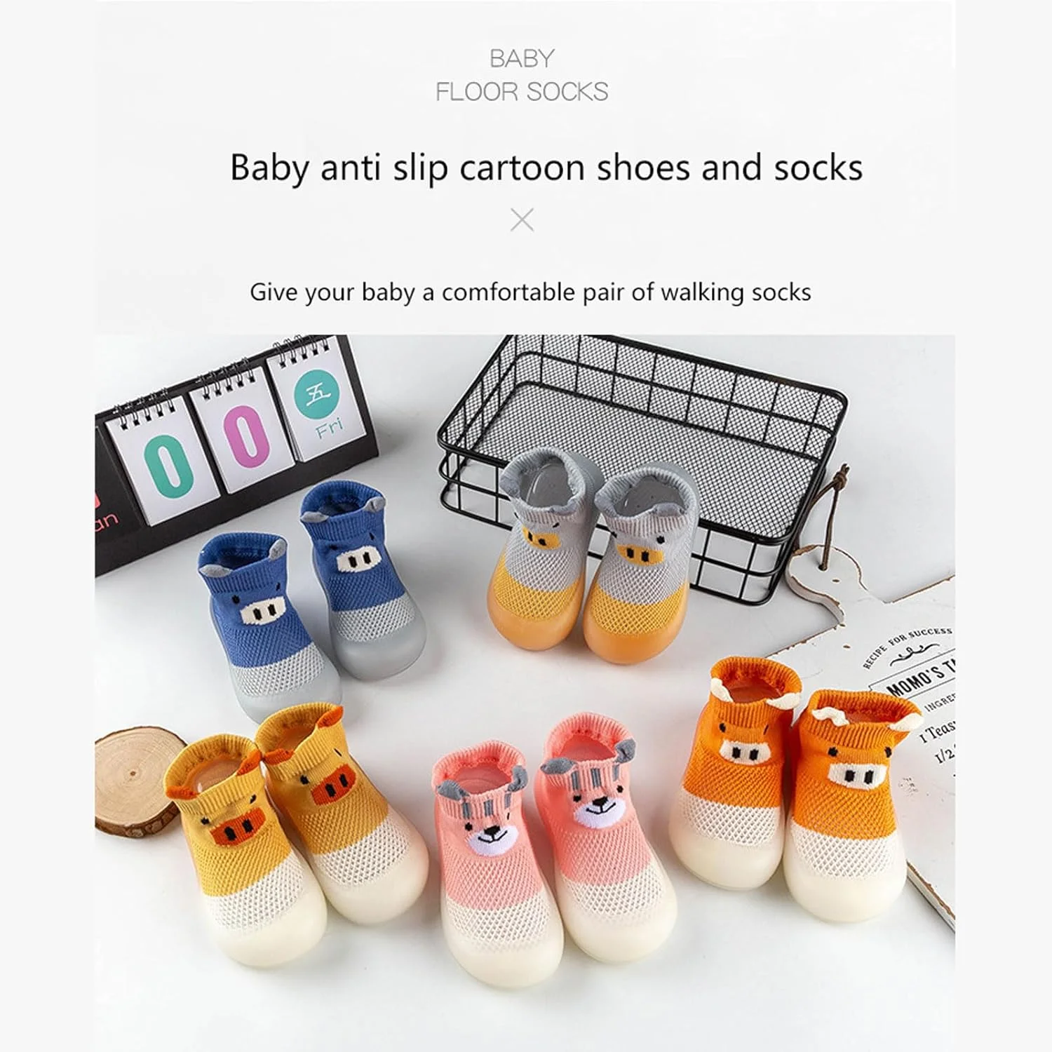 کفش های اولین قدم کودک Blissbuilt، کفش های جورابی کودک، پاپوش بافتنی، پیشروهای کفی نرم ضد لغزش، کفش های توری نرم و تنفسی، برای آموزش راه رفتن نوزادان دختر و پسر