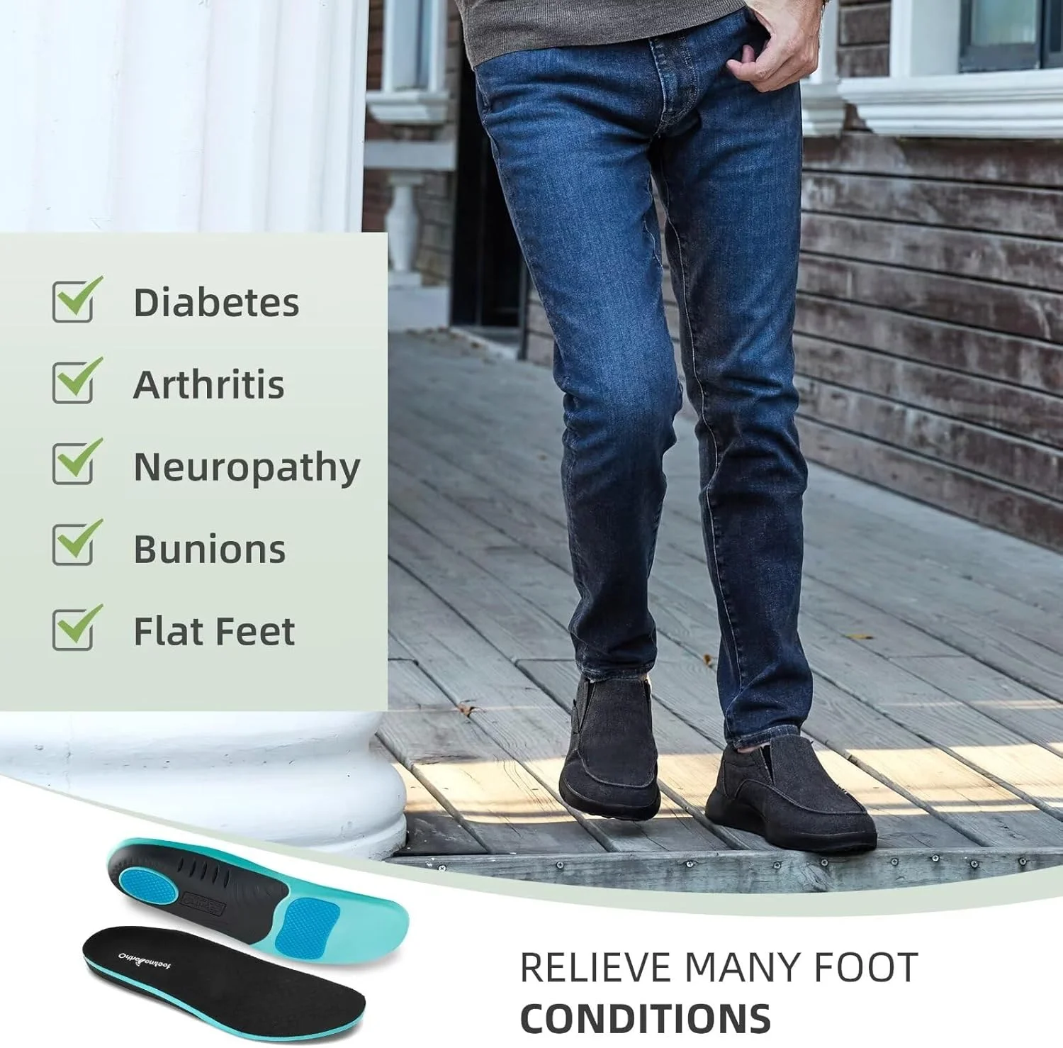 لوفر مردانه طبی OrthoComfoot با پشتیبانی از قوس پا