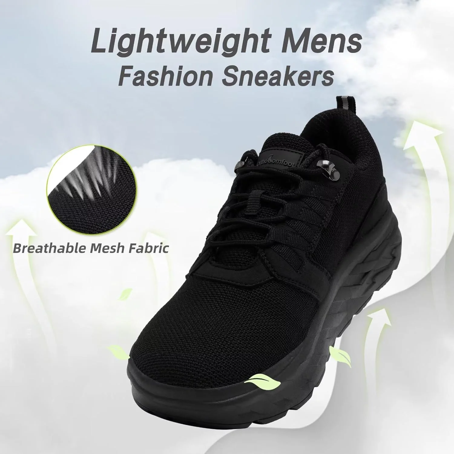 کفش‌های ارتوپدی OrthoComfoot برای آقایان، مناسب پنجه پهن، کفش‌های کتانی دیابتی راحت و شیک با پشتیبانی از قوس پا برای پاهای متورم، کفش‌های غیررسمی پلانتار فاسیایتیس برای تسکین درد پاشنه و پا