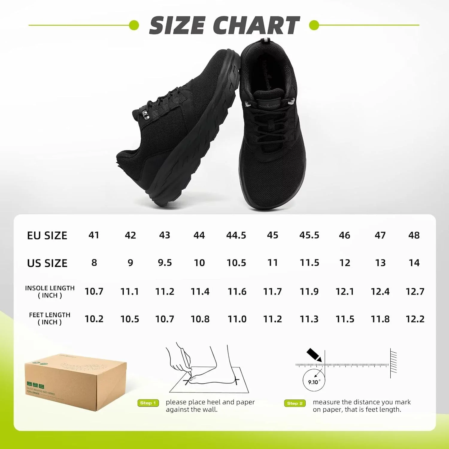 کفش‌های ارتوپدی OrthoComfoot برای آقایان، مناسب پنجه پهن، کفش‌های کتانی دیابتی راحت و شیک با پشتیبانی از قوس پا برای پاهای متورم، کفش‌های غیررسمی پلانتار فاسیایتیس برای تسکین درد پاشنه و پا