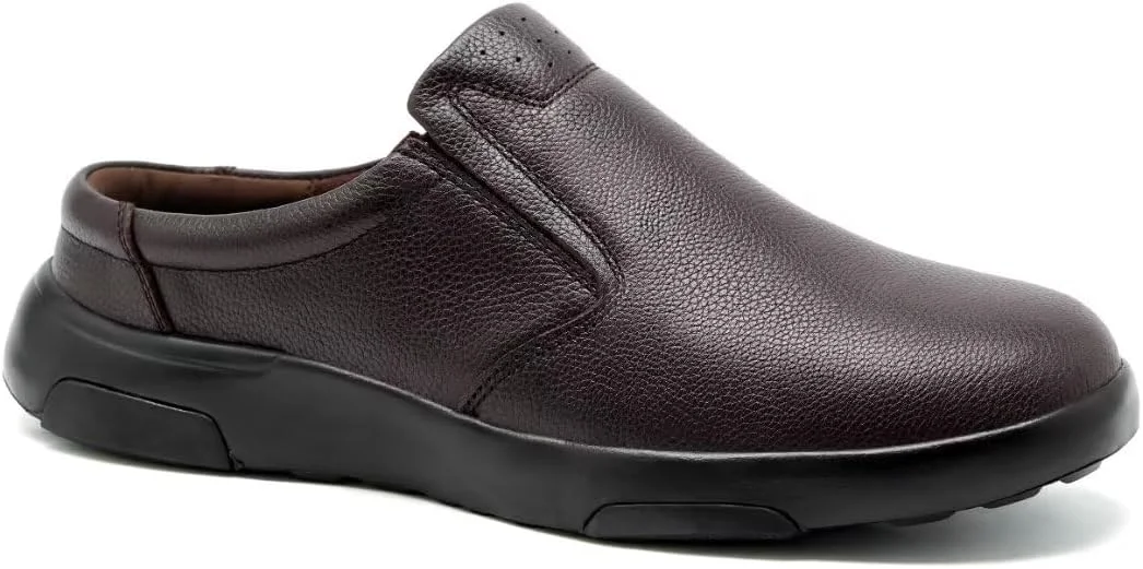 OrthoComfoot Comfortable Mens Oxford Dress Shoes for Plantar Fasciitis, Orthopedic Genuine Leather Loafers with Arch Support, Casual Walking Shoes for Foot and Heel Pain Relief