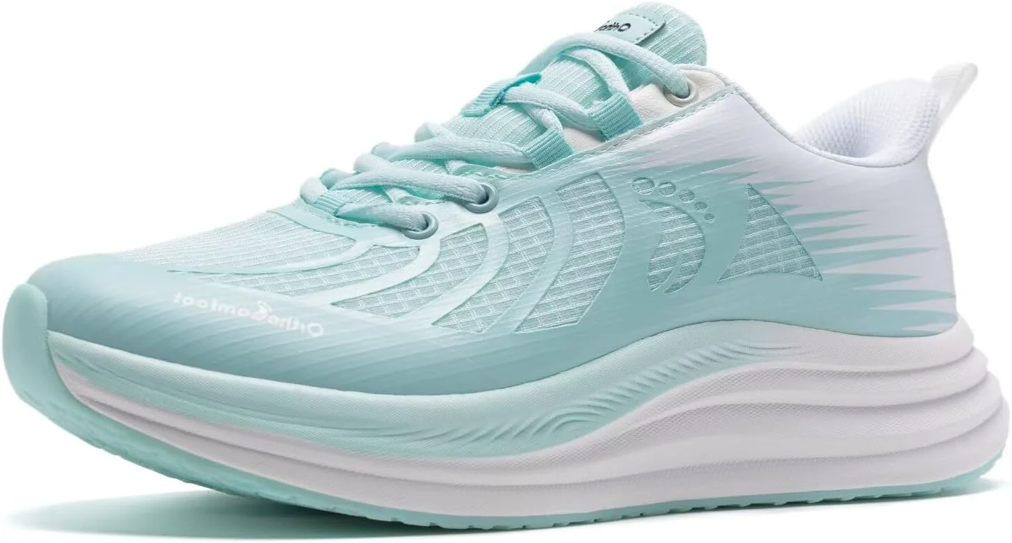 کفش های دویدن جاده ارتوپدی زنانه: کفش های ورزشی ارتوپدی فاشیای پلانتار با پشتیبانی قوس راحت، کفش های کتانی مد روز ورزشی، کفش های پیاده روی تنیس تخت و معمولی برای درد پا و پاشنه