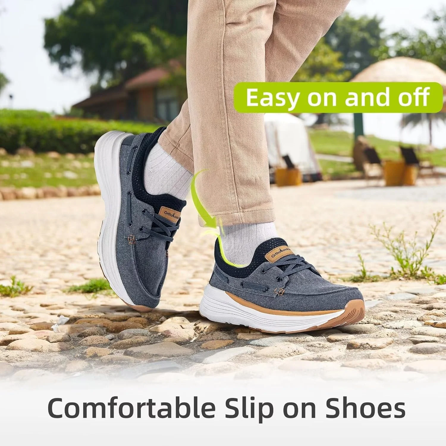 کفش‌های طبی مردانه ارتوکامفورت: کفش‌های راحتی با پشتیبانی از قوس پا برای پلانتار فاسایتی، کفش‌های پیاده‌روی غیررسمی طبی برای تسکین درد پا و پاشنه