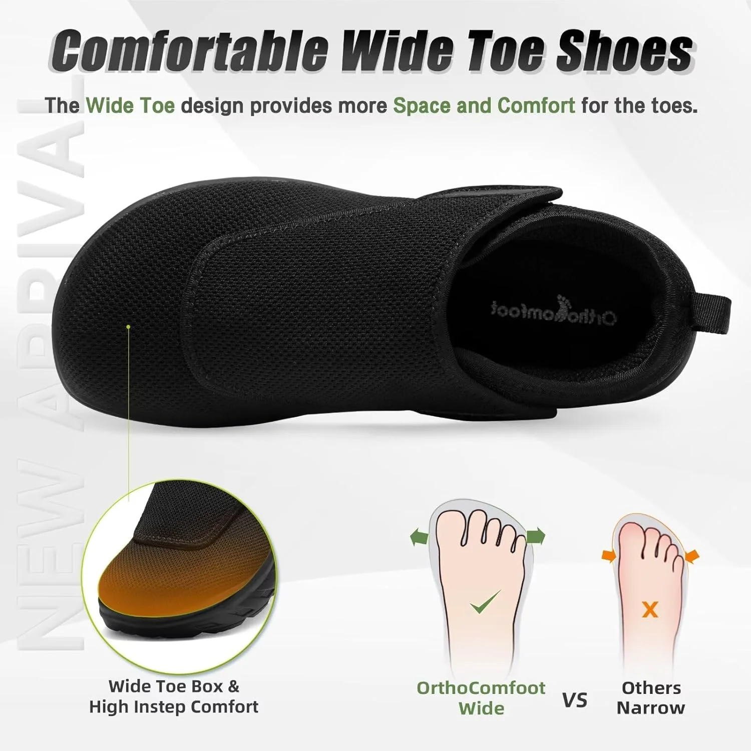 کفش پیاده روی ارتوپدی مردانه OrthoComfoot، فوق العاده پهن و مناسب دیابتی ها: راحت، قابل تنظیم، دارای قوس بالایی آسان، مناسب برای پاهای متورم، کفش های ارتوپدی غیر رسمی برای درد پاشنه و کف پا کفش پیاده روی ارتوپدی مردانه OrthoComfoot، فوق العاده پهن و مناسب دیابتی ها: راحت، قابل تنظیم، دارای قوس بالایی آسان، مناسب برای پاهای متورم، کفش های ارتوپدی غیر رسمی برای درد پاشنه و کف پا