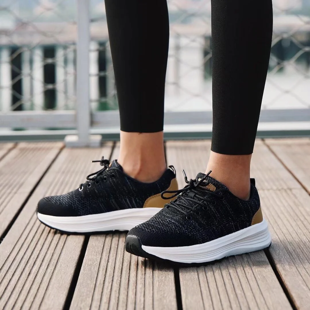 کفش کتانی طبی زنانه OrthoComfoot، کفش پیاده روی با پشتیبانی از قوس پا و قابلیت تنفس برای پلانتار فاسیایتیس، کفش کتانی طبی نرم و غیر رسمی برای تسکین درد مچ پا و پا