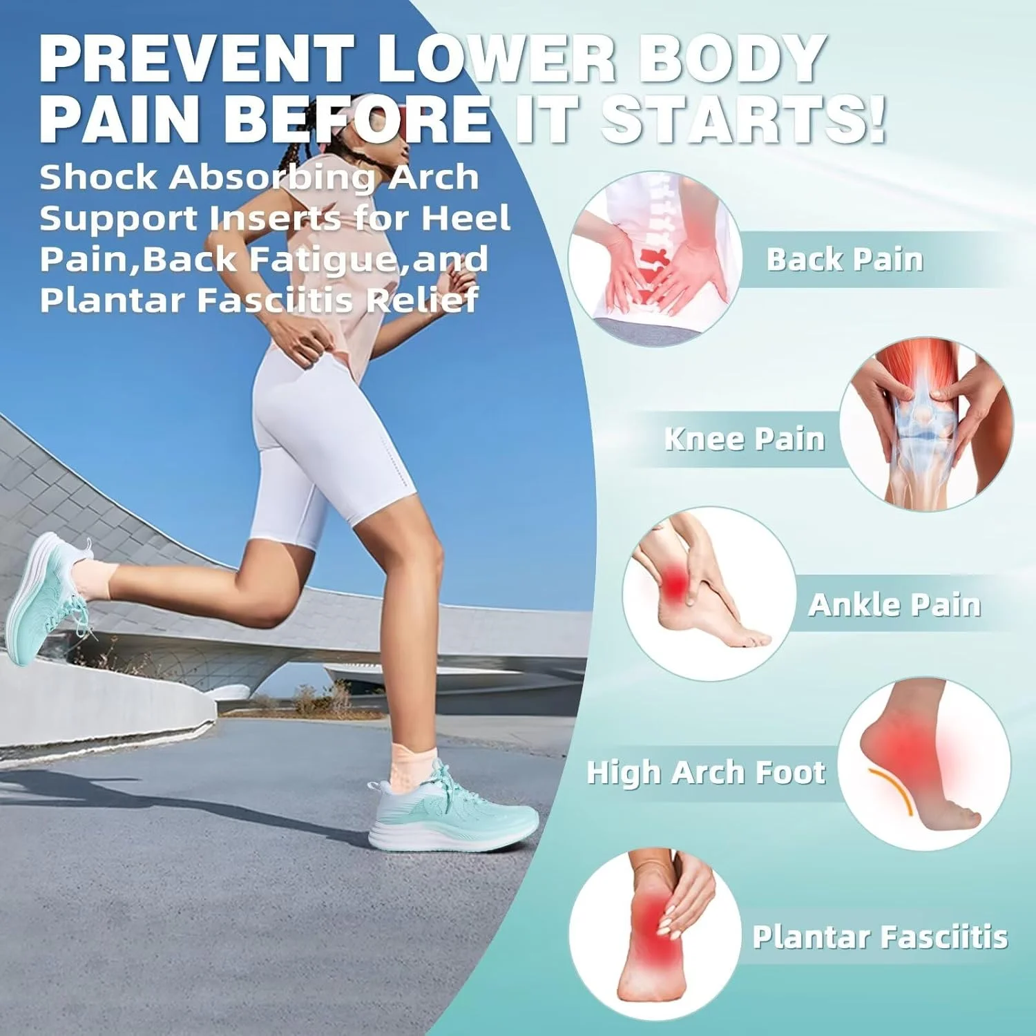 کفش های دویدن جاده ارتوپدی زنانه: کفش های ورزشی ارتوپدی فاشیای پلانتار با پشتیبانی قوس راحت، کفش های کتانی مد روز ورزشی، کفش های پیاده روی تنیس تخت و معمولی برای درد پا و پاشنه