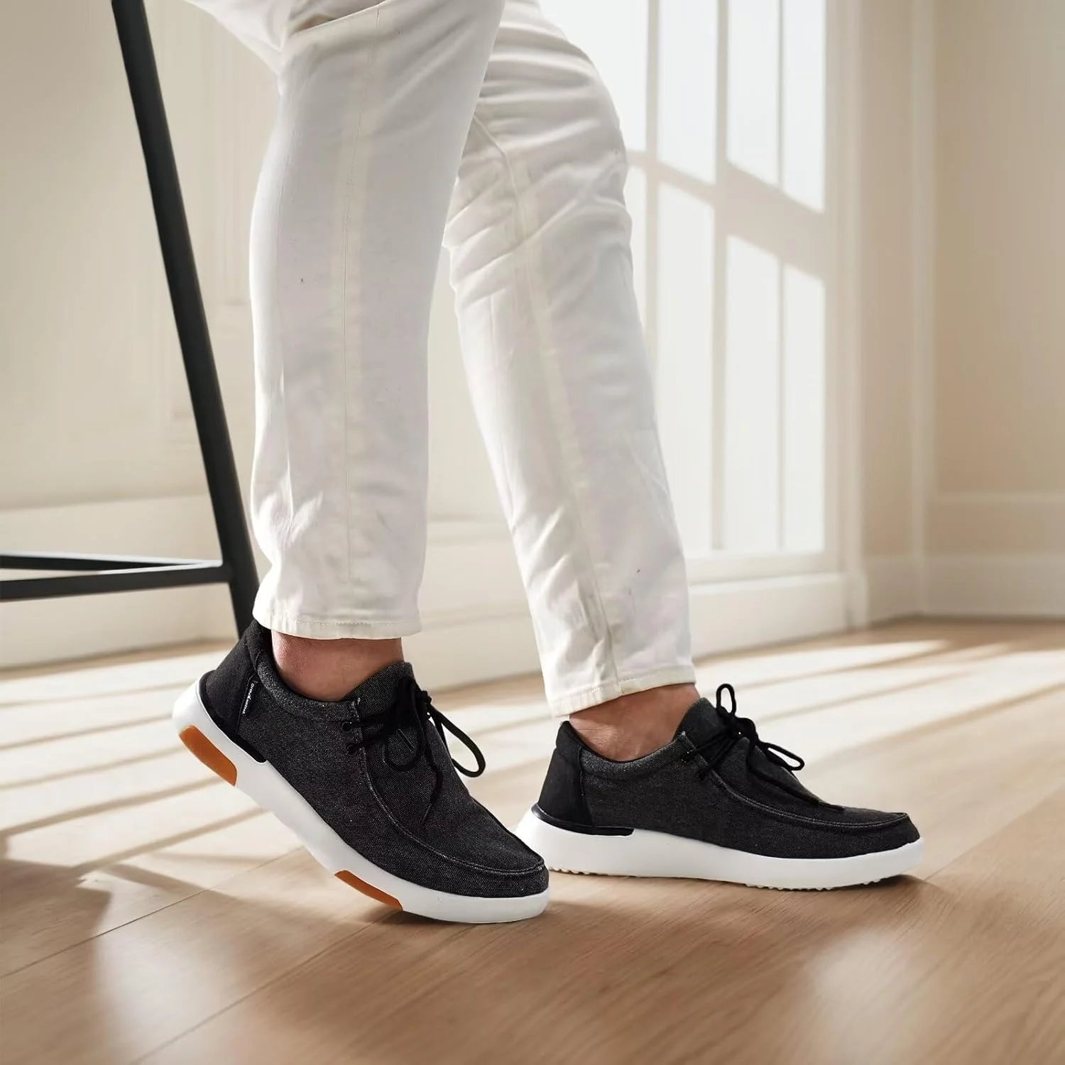 کفش‌های طبی مردانه ارتوکامفوت: کفش‌های راحتی با پشتیبانی از قوس پا برای تسکین درد پاشنه، کف پای صاف، کفش‌های طبی مناسب کار و استفاده روزمره برای تسکین درد پا و پاشنه