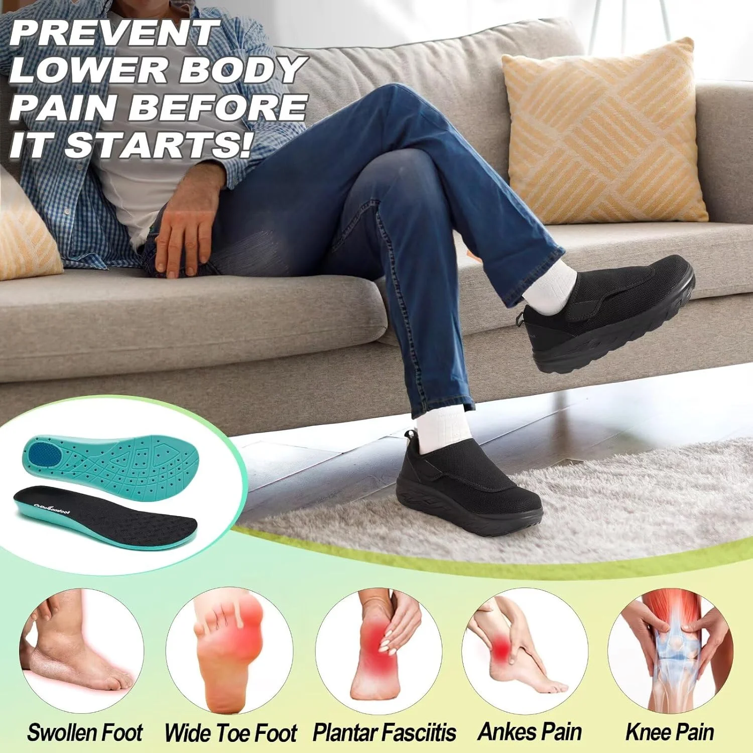 کفش پیاده روی ارتوپدی مردانه OrthoComfoot، فوق العاده پهن و مناسب دیابتی ها: راحت، قابل تنظیم، دارای قوس بالایی آسان، مناسب برای پاهای متورم، کفش های ارتوپدی غیر رسمی برای درد پاشنه و کف پا کفش پیاده روی ارتوپدی مردانه OrthoComfoot، فوق العاده پهن و مناسب دیابتی ها: راحت، قابل تنظیم، دارای قوس بالایی آسان، مناسب برای پاهای متورم، کفش های ارتوپدی غیر رسمی برای درد پاشنه و کف پا