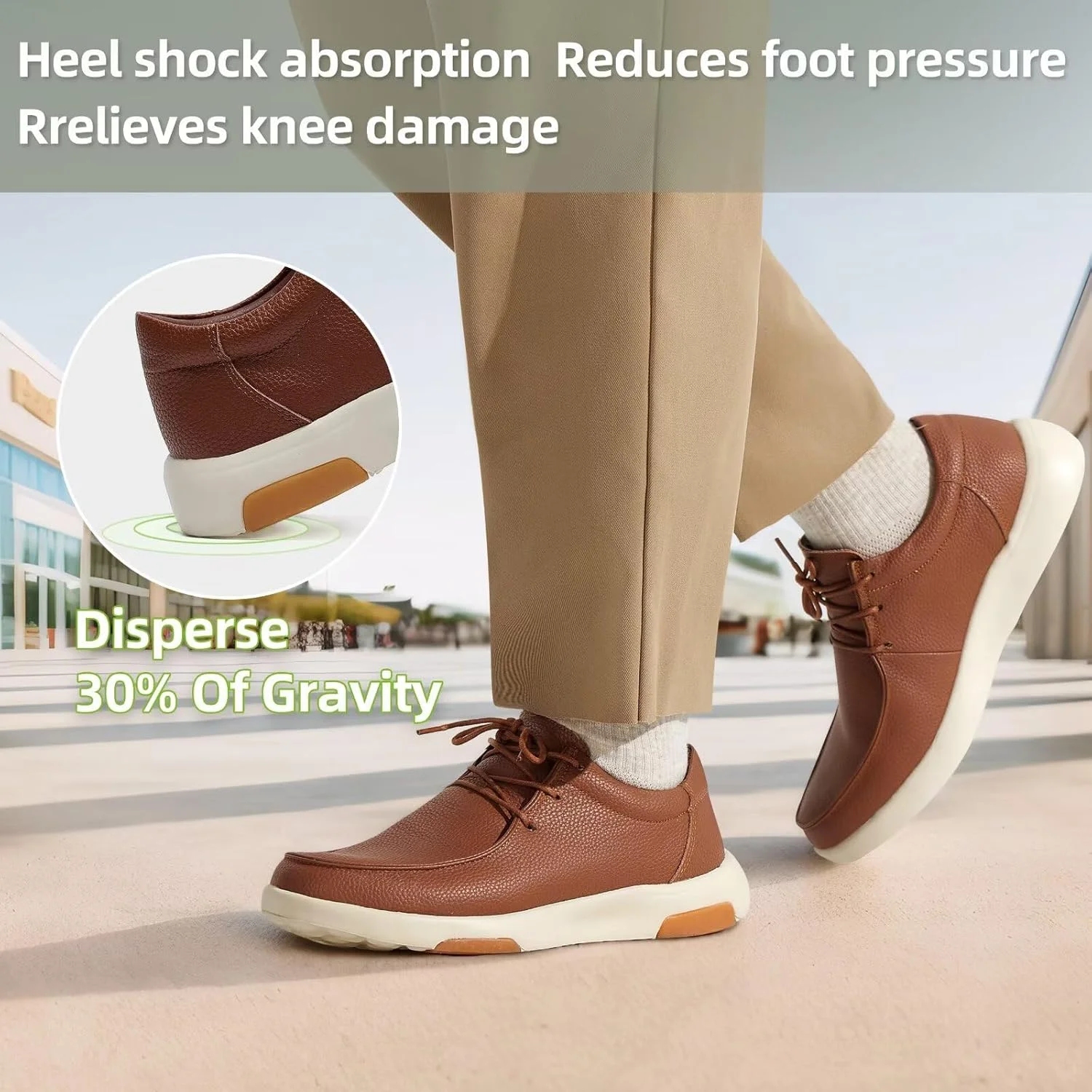 کفش های رسمی چرمی ارتوکامفورت مردانه: کفش های کتانی طبی و شیک برای پیاده روی، مناسب فاشیای کف پا با پشتیبانی از قوس پا، کفش های آکسفورد طبی راحت برای کار و تسکین درد پا و پاشنه