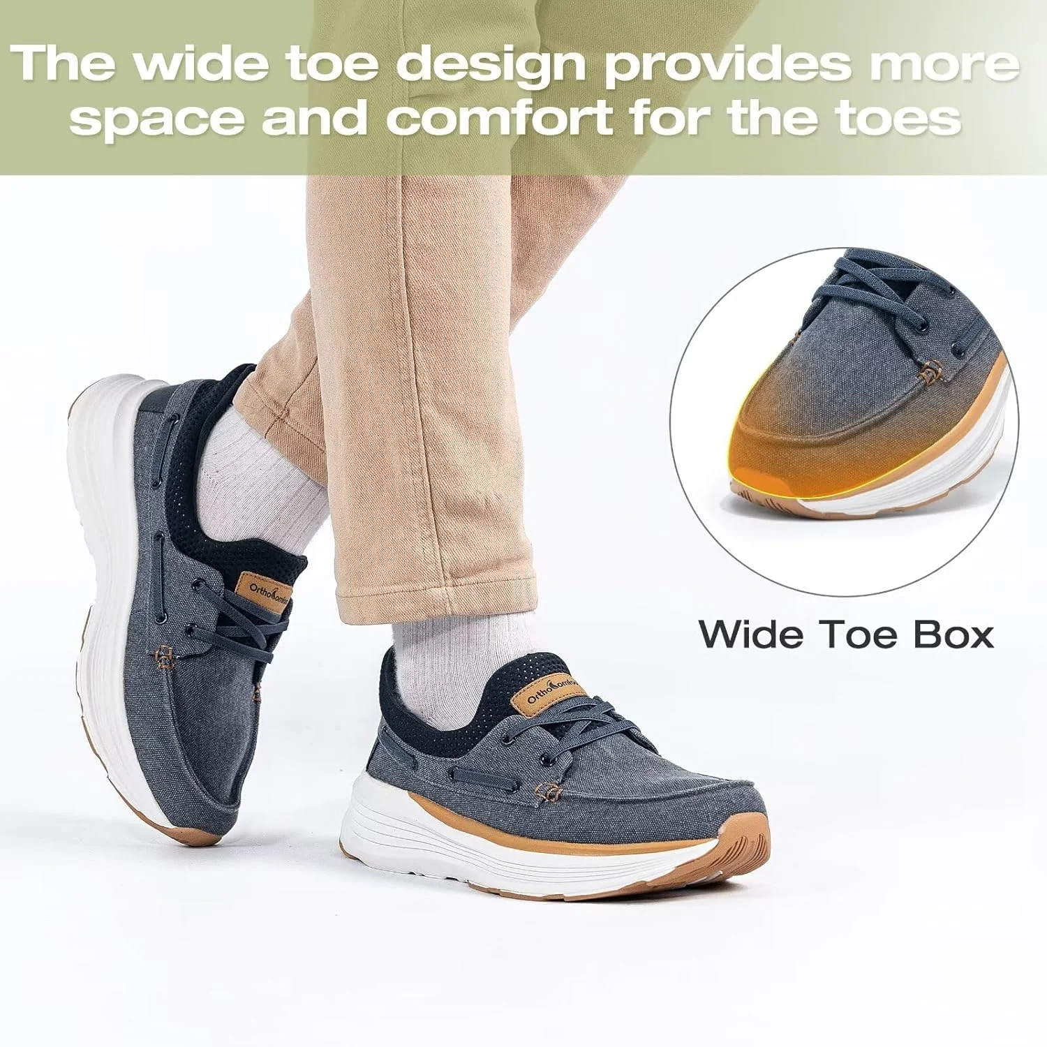 کفش‌های طبی مردانه ارتوکامفورت: کفش‌های راحتی با پشتیبانی از قوس پا برای پلانتار فاسایتی، کفش‌های پیاده‌روی غیررسمی طبی برای تسکین درد پا و پاشنه