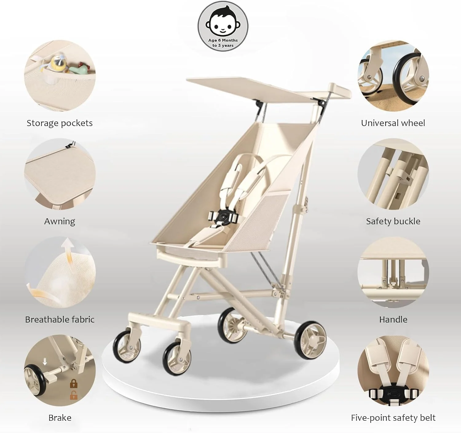 Baby Stroller,Lightweight Baby Stroller–Travel Baby Item for Toddler 6m to 3yrs – Compact Pram,Extra Wide Canopy, Umbrella Fold, Easy Assemble Strap – Green Baby Stroller,Lightweight Baby Stroller–Travel Baby Item for Toddler 6m to 3yrs – Compact Pram,Extra Wide Canopy, Umbrella Fold, Easy Assemble Strap – Green