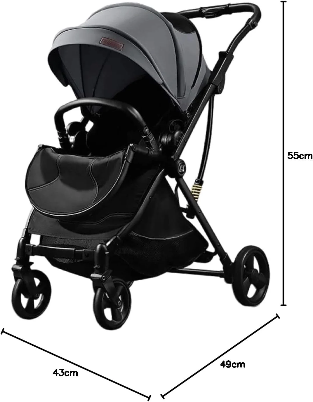 کالسکه کودک Babyclub با قابلیت نشستن و دراز کشیدن، دارای دید بالا، جذب شوک سبک، تاشو، کالسکه دو طرفه برای نوزاد و کودک 3 ساله (مشکی) کالسکه کودک Babyclub با قابلیت نشستن و دراز کشیدن، دارای دید بالا، جذب شوک سبک، تاشو، کالسکه دو طرفه برای نوزاد و کودک 3 ساله (مشکی)