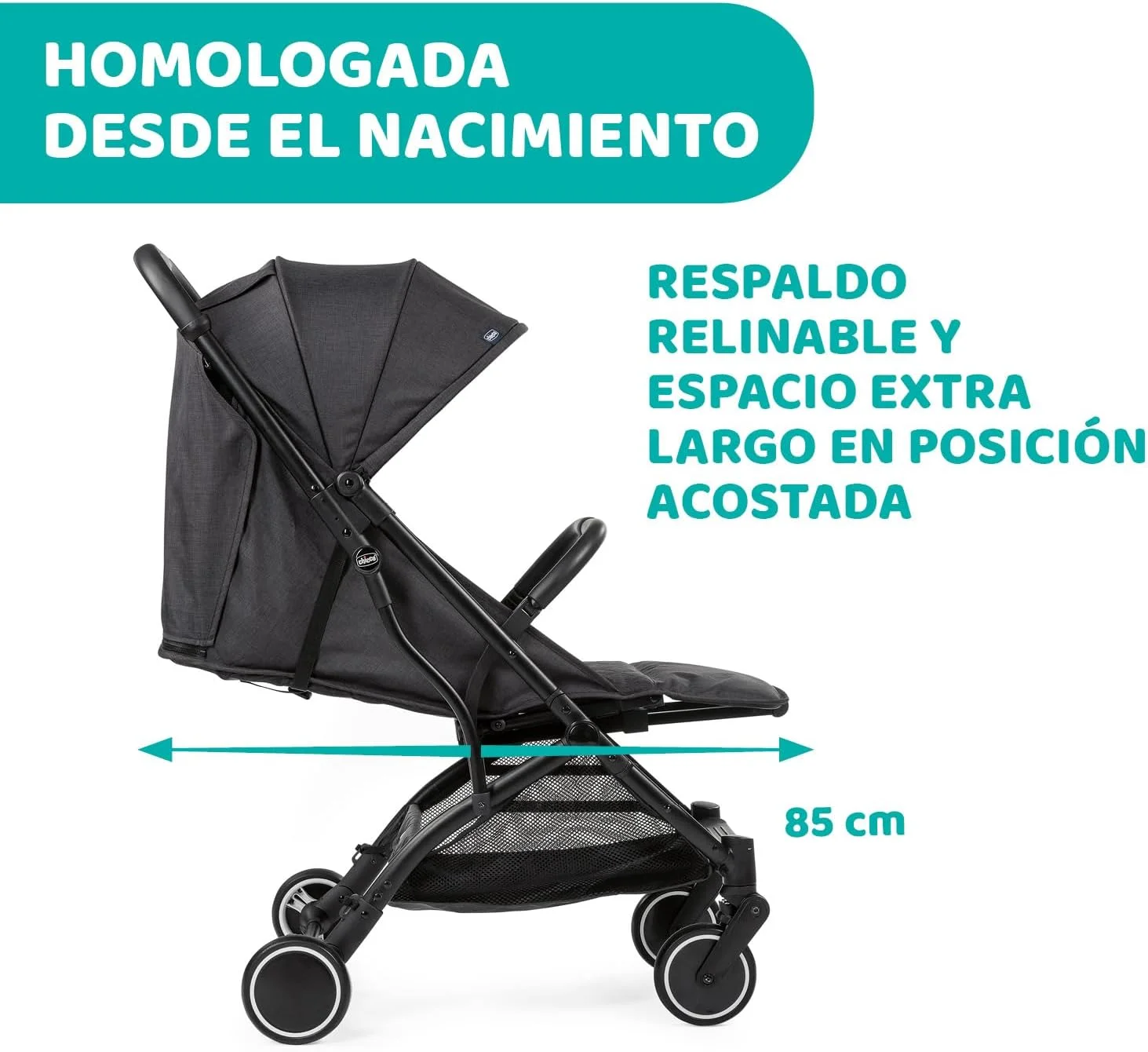 Chicco Trolley Me Convertible Stroller 0m-5y, Stone