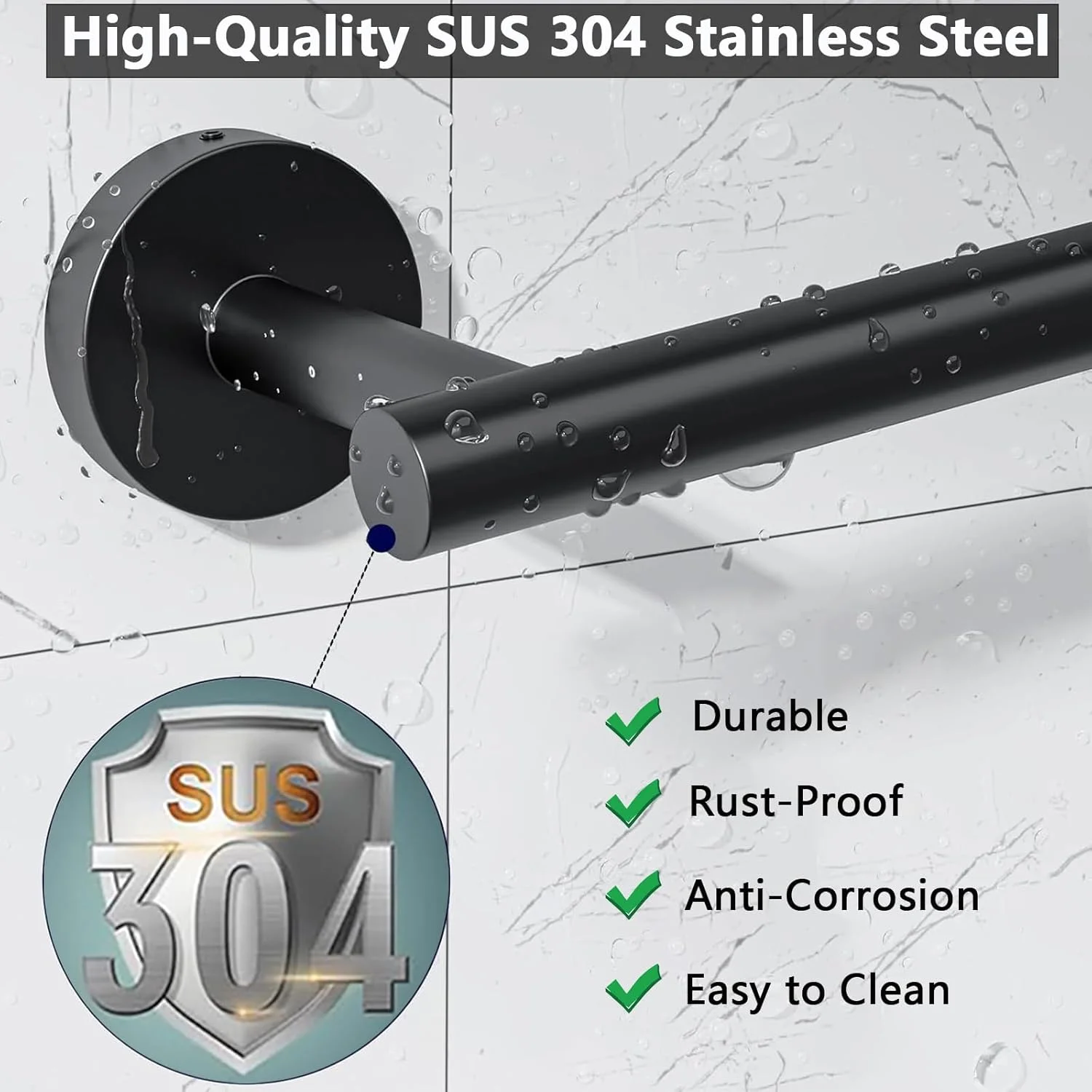 جا دستمال کاغذی توالت WOOPHEN استیل ضد زنگ SUS304، جا رولی دستمال کاغذی گرد مدرن نصب شده روی دیوار، جا دستمال کاغذی توالت 6 اینچی برای حمام، آشپزخانه، دستشویی (مشکی مات) جا دستمال کاغذی توالت WOOPHEN استیل ضد زنگ SUS304، جا رولی دستمال کاغذی گرد مدرن نصب شده روی دیوار، جا دستمال کاغذی توالت 6 اینچی برای حمام، آشپزخانه، دستشویی (مشکی مات)