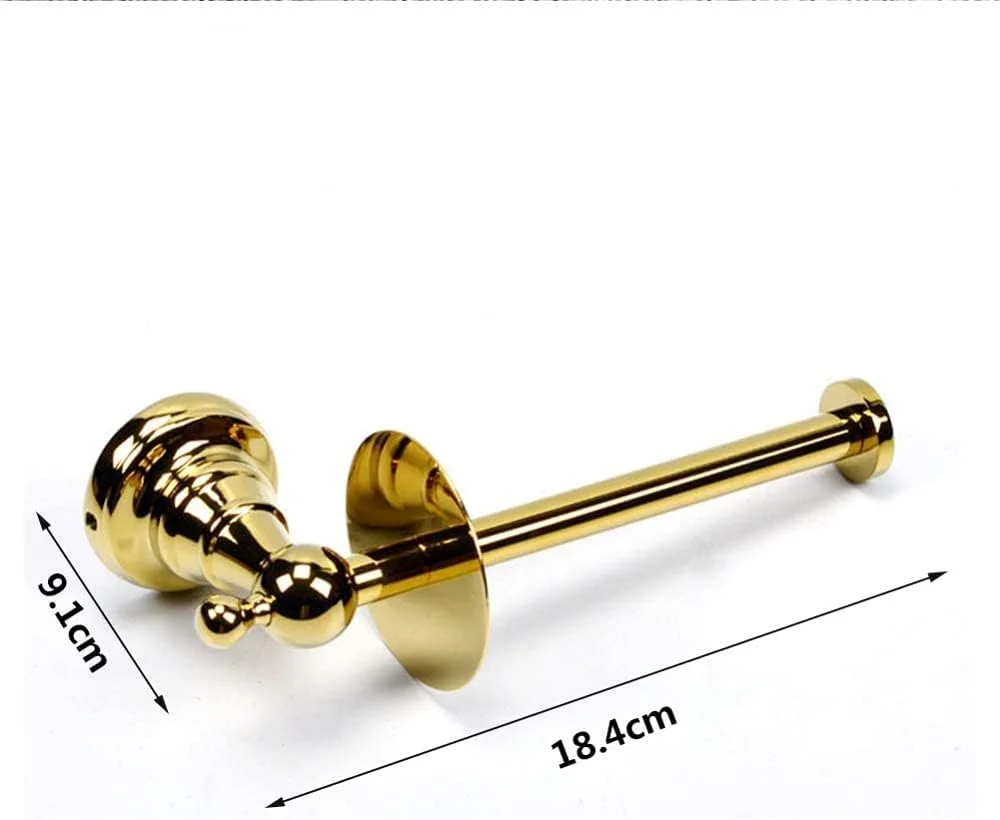 نگهدارنده دستمال توالت دیواری آلیاژ روی XWBLDBDFC، نگهدارنده رول توالت آبکاری شده طلایی مناسب حمام، ابعاد 18.4x9 سانتی متر نگهدارنده دستمال توالت دیواری آلیاژ روی XWBLDBDFC، نگهدارنده رول توالت آبکاری شده طلایی مناسب حمام، ابعاد 18.4x9 سانتی متر