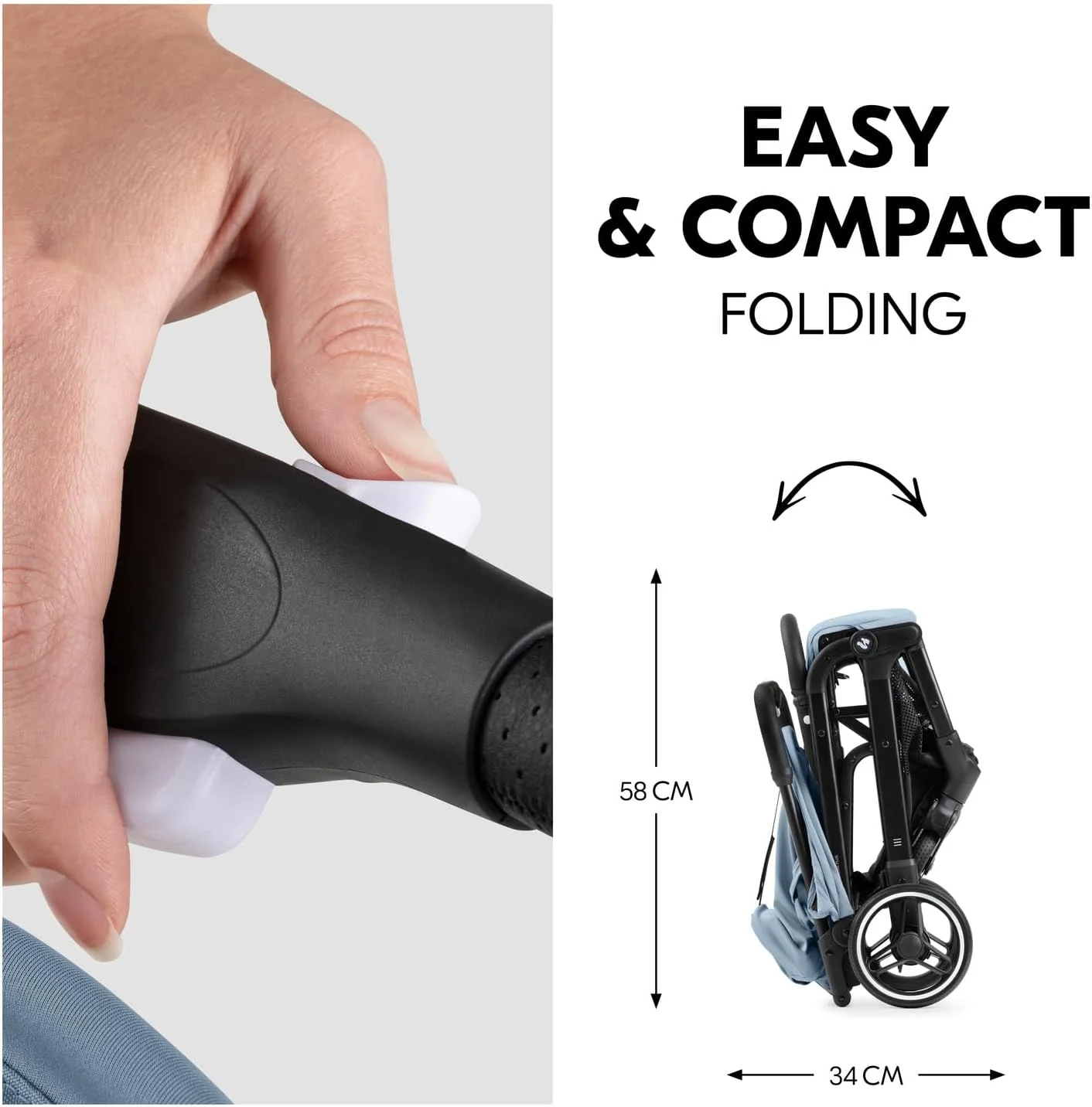 Hauck Travel N Care Plus Stroller, Blue - Lightweight Pushchair (only 7.4kg), 25kg Load, Suspension, Compact & Foldable, UPF 50+ Fully Extendable Hood, with Raincover Hauck Travel N Care Plus Stroller, Blue - Lightweight Pushchair (only 7.4kg), 25kg Load, Suspension, Compact & Foldable, UPF 50+ Fully Extendable Hood, with Raincover