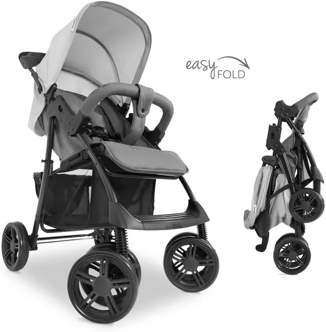 Hauck Shopper Trioset – 3-in-1 Travel System with Car Seat & Bassinet, Grey