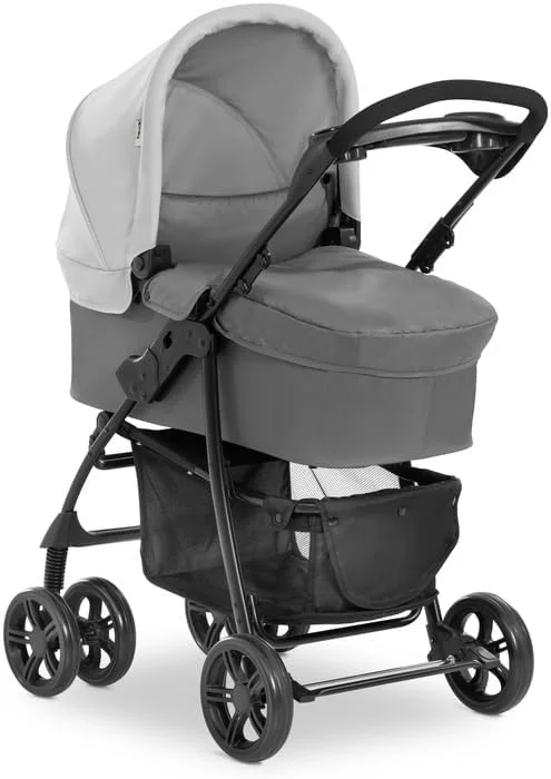Hauck Shopper Trioset – 3-in-1 Travel System with Car Seat & Bassinet, Grey