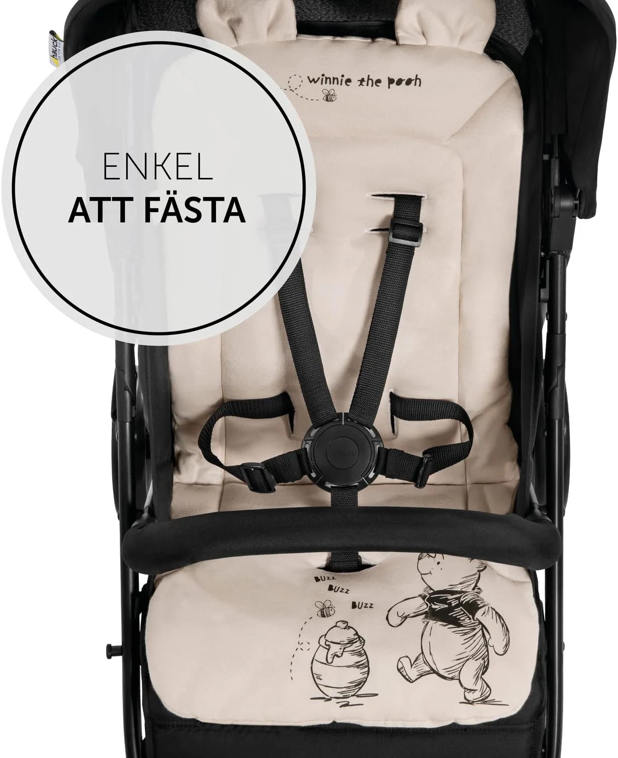 Hauck Padded Pushchair Liner, Winnie the Pooh Beige - Universal Fit for all Pushchairs & Strollers, Breathable & Soft Cotton, Machine Washable Hauck Padded Pushchair Liner, Winnie the Pooh Beige - Universal Fit for all Pushchairs & Strollers, Breathable & Soft Cotton, Machine Washable