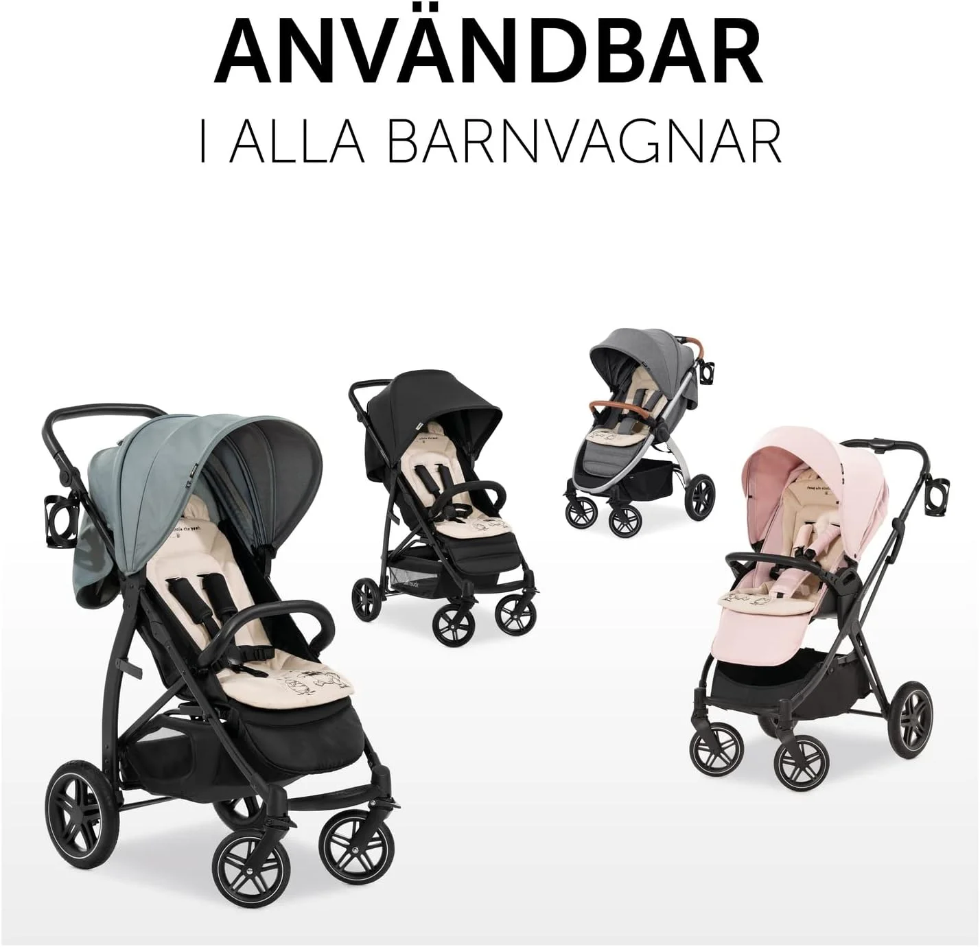 Hauck Padded Pushchair Liner, Winnie the Pooh Beige - Universal Fit for all Pushchairs & Strollers, Breathable & Soft Cotton, Machine Washable Hauck Padded Pushchair Liner, Winnie the Pooh Beige - Universal Fit for all Pushchairs & Strollers, Breathable & Soft Cotton, Machine Washable