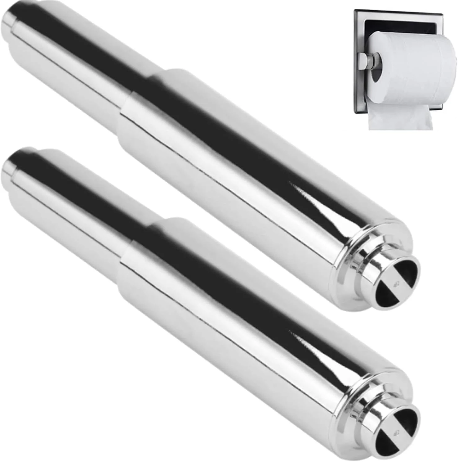 نگهدارنده رول توالت Yuiturt بسته 2 عددی، غلتک نگهدارنده فنری دستمال توالت، میله رول دستمال توالت 17 سانتی متر * 2.5 سانتی متر، میله نقره ای رول دستمال کاغذی برای حمام و آشپزخانه نگهدارنده رول توالت Yuiturt بسته 2 عددی، غلتک نگهدارنده فنری دستمال توالت، میله رول دستمال توالت 17 سانتی متر * 2.5 سانتی متر، میله نقره ای رول دستمال کاغذی برای حمام و آشپزخانه