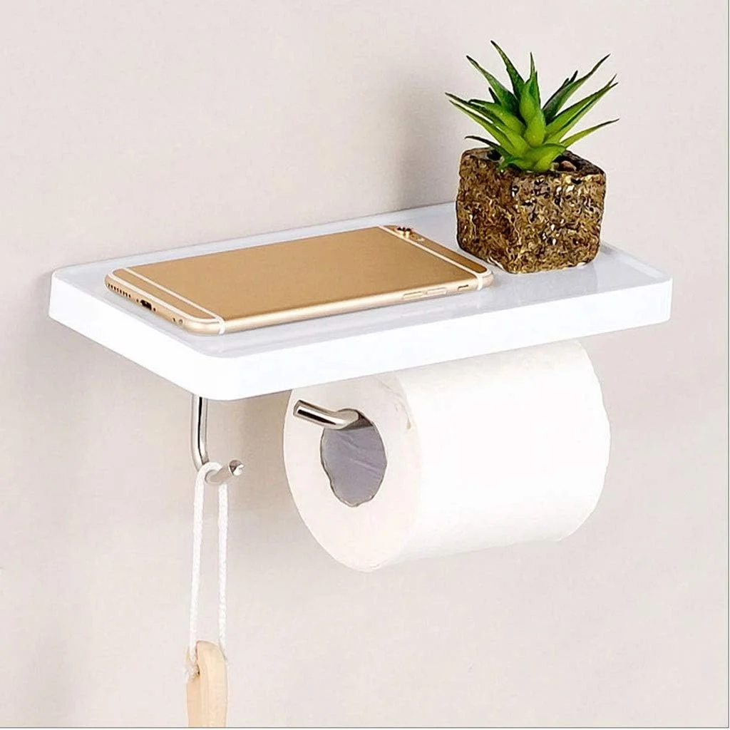نگهدارنده چند منظوره کاغذ و تلفن حمام ZDmalt با قلاب، قفسه حوله تلفن هوشمند حمام، نگهدارنده کاغذ توالت نگهدارنده چند منظوره کاغذ و تلفن حمام ZDmalt با قلاب، قفسه حوله تلفن هوشمند حمام، نگهدارنده کاغذ توالت
