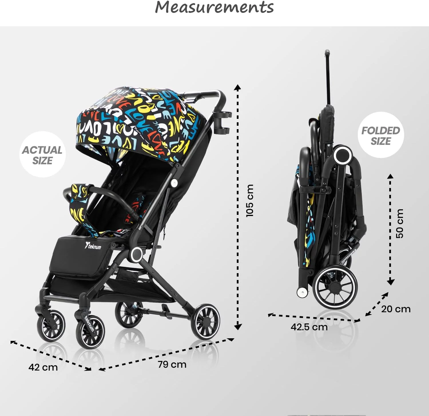 کالسکه مسافرتی تِکنوم مدل Travel Zen | ضربه گیر عالی | رو به جلو و رو به والدین | سایبان و صندلی پهن | کمربند ایمنی 5 نقطه ای | جا لیوانی | سبد بزرگ | تاشو سریع | 0-36 ماه | چند رنگ