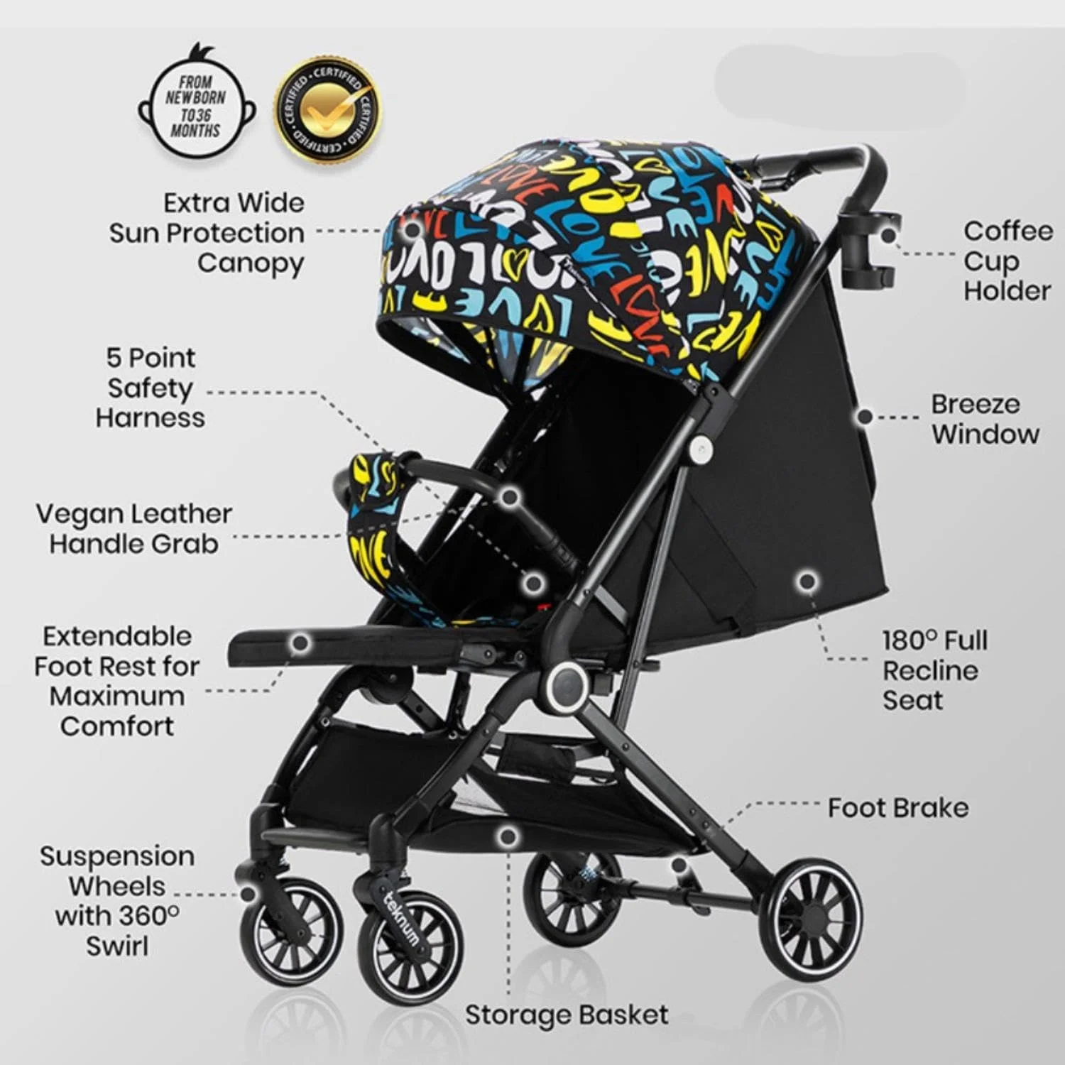 کالسکه بچه وی آی پی استارز مدل کلاسیک، 1 عدد جورچین