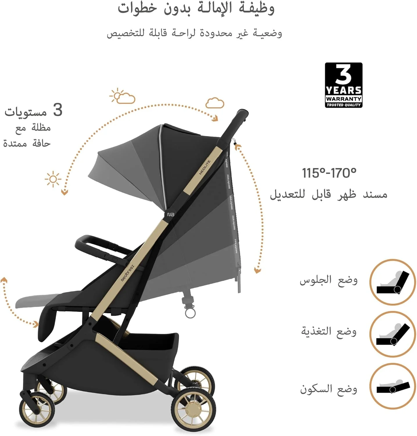 کالسکه فوق سبک نئولیت، سایز کابین هواپیما، تاشو و جمع و جور مناسب سفر، کالسکه کودک و نوزاد، تاشو با یک دست، صندلی قابل تنظیم، سایبان UPF 50+، مناسب 0-4 سال، 22 کیلوگرم کالسکه فوق سبک نئولیت، سایز کابین هواپیما، تاشو و جمع و جور مناسب سفر، کالسکه کودک و نوزاد، تاشو با یک دست، صندلی قابل تنظیم، سایبان UPF 50+، مناسب 0-4 سال، 22 کیلوگرم