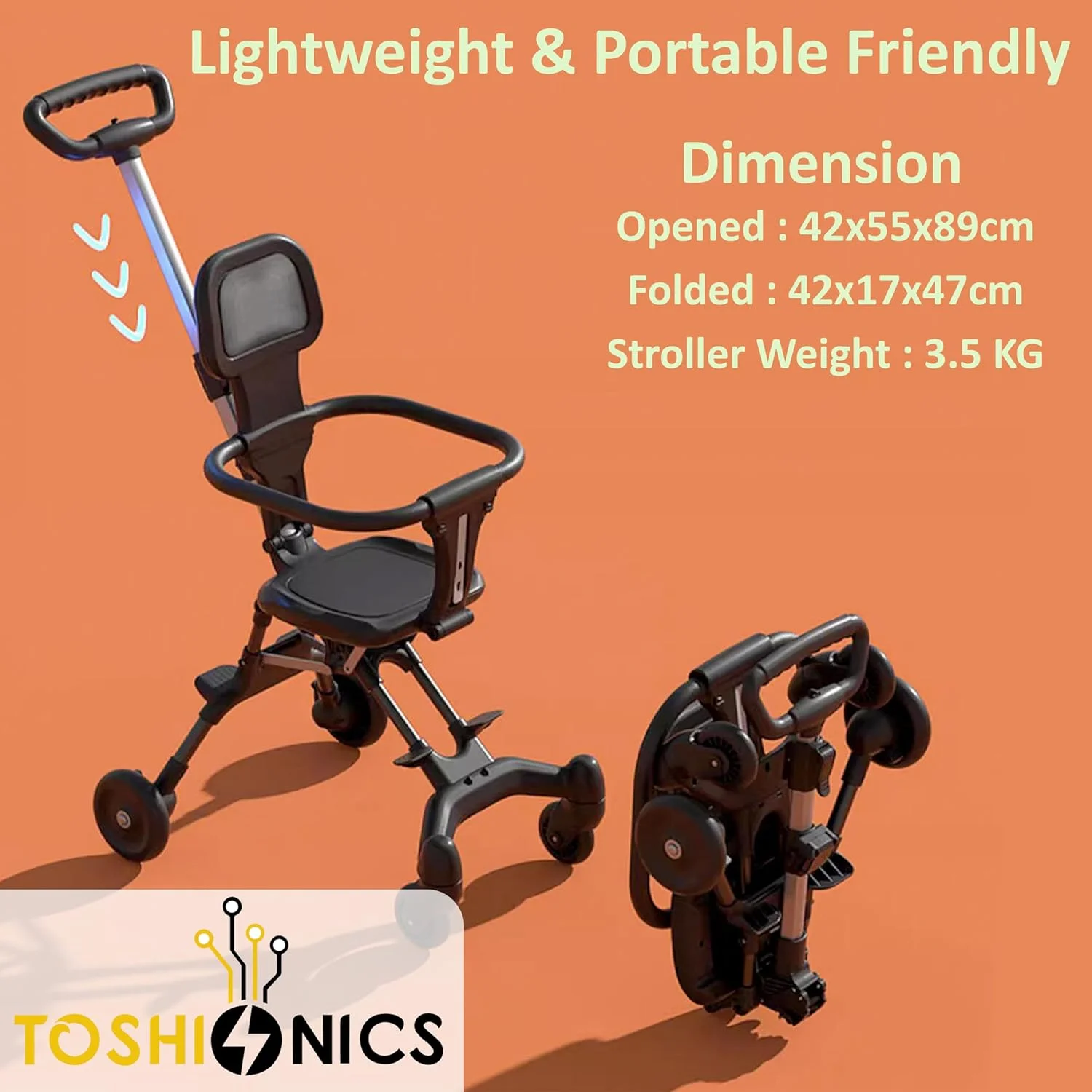 کالسکه تاشو جیبی تاشونیکس پریمیوم، کالسکه مسافرتی جمع و جور فرودگاهی با سایبان، قابلیت استفاده در تمام سطوح، طراحی سبک وزن ایده آل برای مسافرت و استفاده روزانه مناسب برای کودکان نوپا تا وزن 30 کیلوگرم کالسکه تاشو جیبی تاشونیکس پریمیوم، کالسکه مسافرتی جمع و جور فرودگاهی با سایبان، قابلیت استفاده در تمام سطوح، طراحی سبک وزن ایده آل برای مسافرت و استفاده روزانه مناسب برای کودکان نوپا تا وزن 30 کیلوگرم