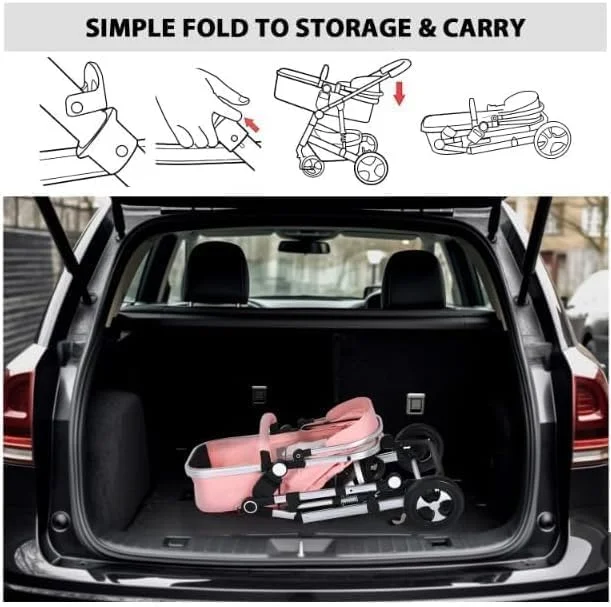 کالسکه مسافرتی مناسب هواپیما - کالسکه فرودگاهی جمع و جور قابل حمل - کالسکه کوچک برای سفر کودکان نوپا - کالسکه تمام سطوح برای کودک نوپا (صورتی) کالسکه مسافرتی مناسب هواپیما - کالسکه فرودگاهی جمع و جور قابل حمل - کالسکه کوچک برای سفر کودکان نوپا - کالسکه تمام سطوح برای کودک نوپا (صورتی)