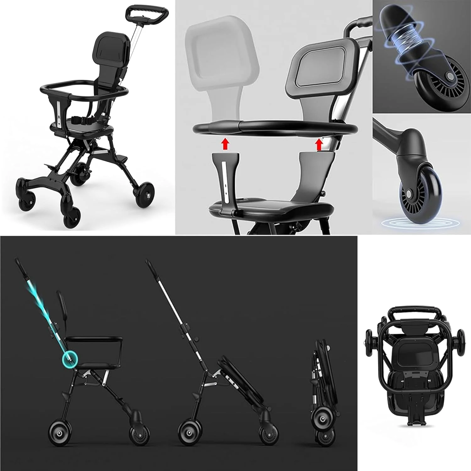 کالسکه تاشو جیبی ممتاز توشیونیکس، کالسکه فرودگاهی قابل حمل و جمع و جور با سایبان، قابلیت استفاده در تمام سطوح، طراحی سبک وزن ایده آل برای مسافرت و استفاده روزانه، مناسب برای کودکان نوپا تا وزن 30 کیلوگرم کالسکه تاشو جیبی ممتاز توشیونیکس، کالسکه فرودگاهی قابل حمل و جمع و جور با سایبان، قابلیت استفاده در تمام سطوح، طراحی سبک وزن ایده آل برای مسافرت و استفاده روزانه، مناسب برای کودکان نوپا تا وزن 30 کیلوگرم