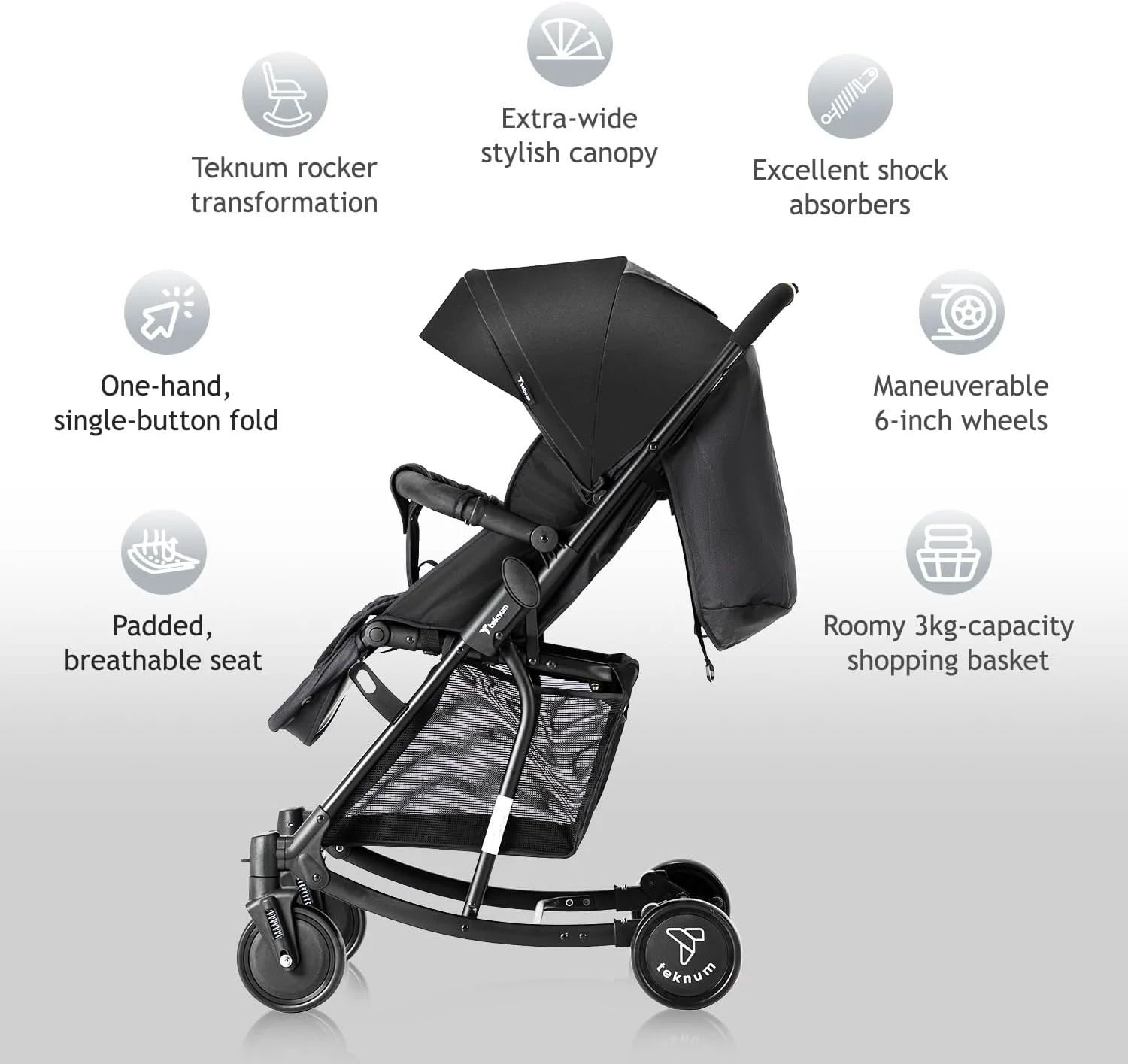 کالسکه تِکنوم مدل Glide 2in1 - مشکی