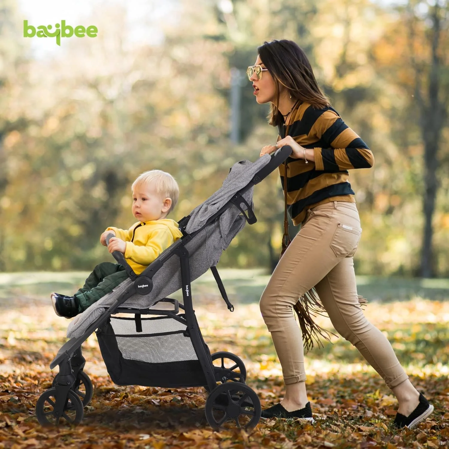 کالسکه کودک Baybee مناسب سفر هوایی با صندلی و سایبان قابل تنظیم 3 حالته، سبد حمل، فریم آلومینیومی و چرخ های بزرگ | کالسکه کودک برای کودکان نوپا 0-3 سال دختر پسر (نقره ای) کالسکه کودک Baybee مناسب سفر هوایی با صندلی و سایبان قابل تنظیم 3 حالته، سبد حمل، فریم آلومینیومی و چرخ های بزرگ | کالسکه کودک برای کودکان نوپا 0-3 سال دختر پسر (نقره ای)