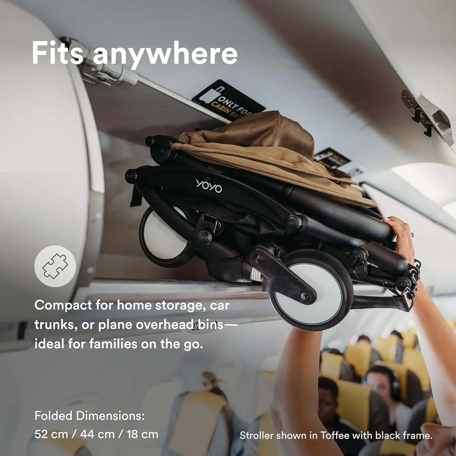 کالسکه استوک YOYO3 از 6 ماهگی - فریم سفید + تشک صندلی + سایبان - باز و بسته شدن سریع - سبک و جمع و جور - قابل حمل