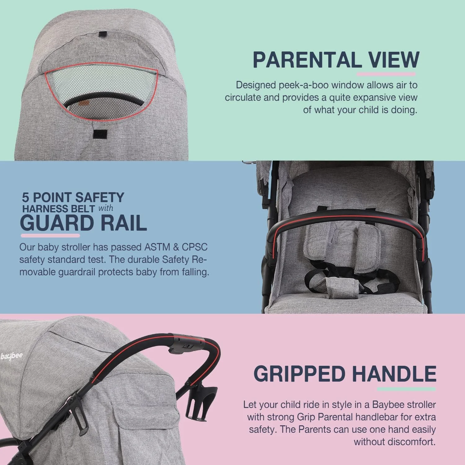 کالسکه کودک Baybee مناسب سفر هوایی با صندلی و سایبان قابل تنظیم 3 حالته، سبد حمل، فریم آلومینیومی و چرخ های بزرگ | کالسکه کودک برای کودکان نوپا 0-3 سال دختر پسر (نقره ای) کالسکه کودک Baybee مناسب سفر هوایی با صندلی و سایبان قابل تنظیم 3 حالته، سبد حمل، فریم آلومینیومی و چرخ های بزرگ | کالسکه کودک برای کودکان نوپا 0-3 سال دختر پسر (نقره ای)